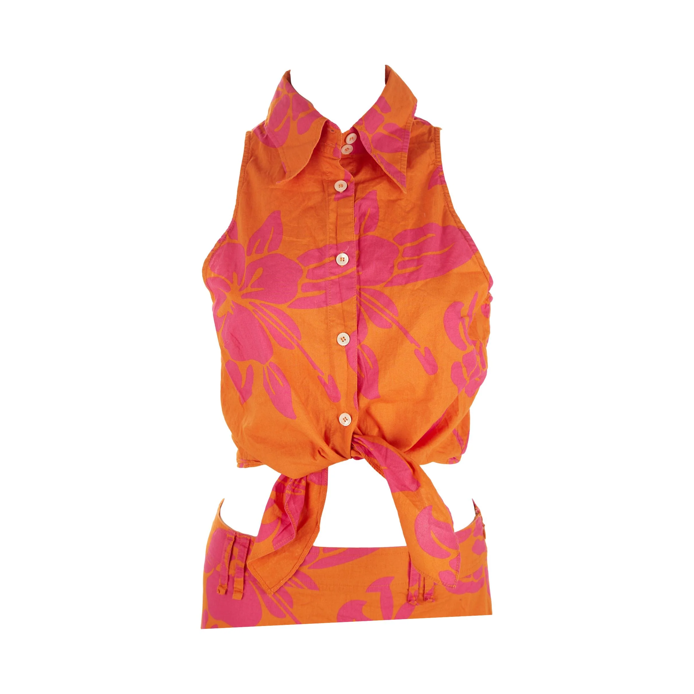 Dolce & Gabbana Orange Floral Skirt Set - Image 3