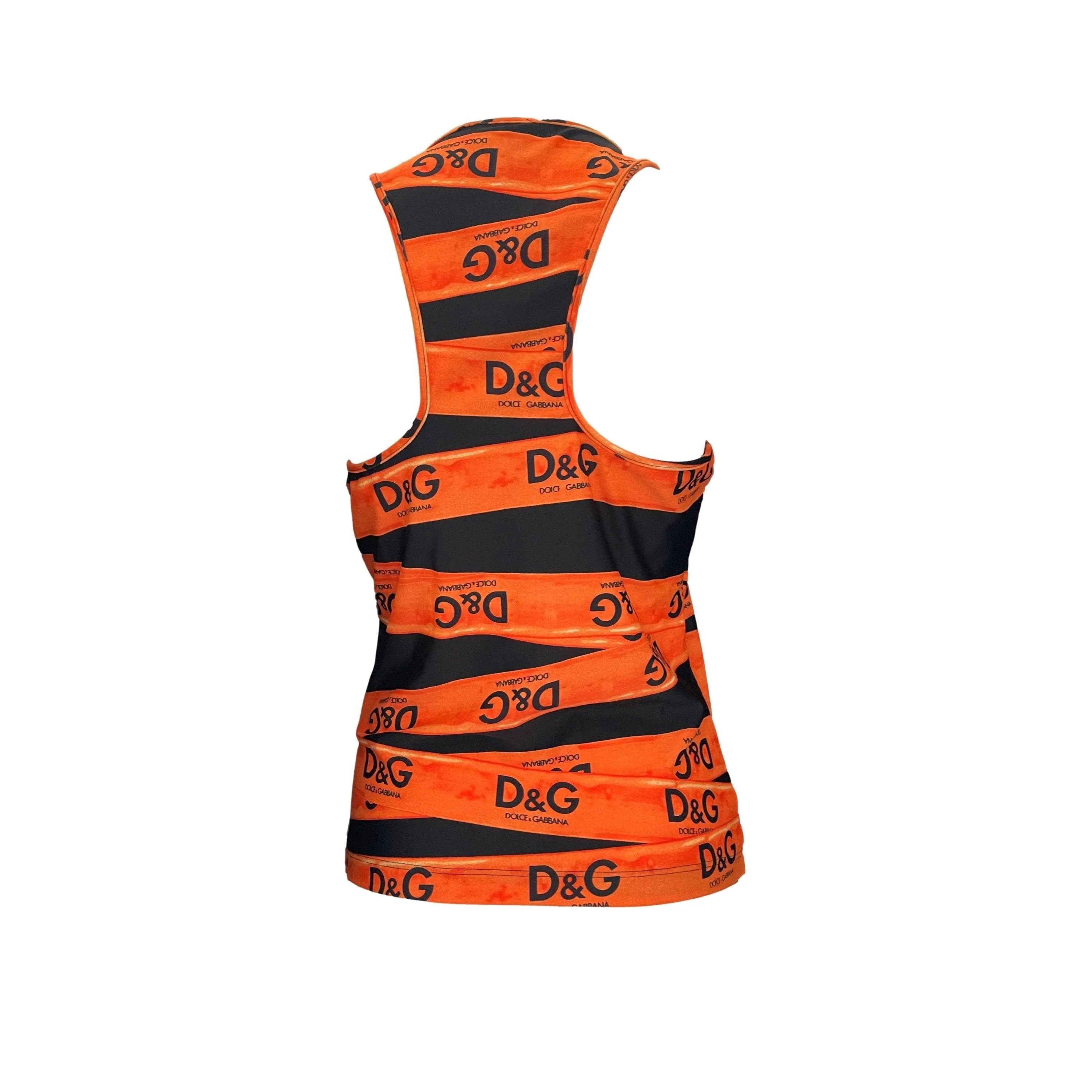 Dolce & Gabbana Orange Ribbon Logo Racerback Tank - Image 2