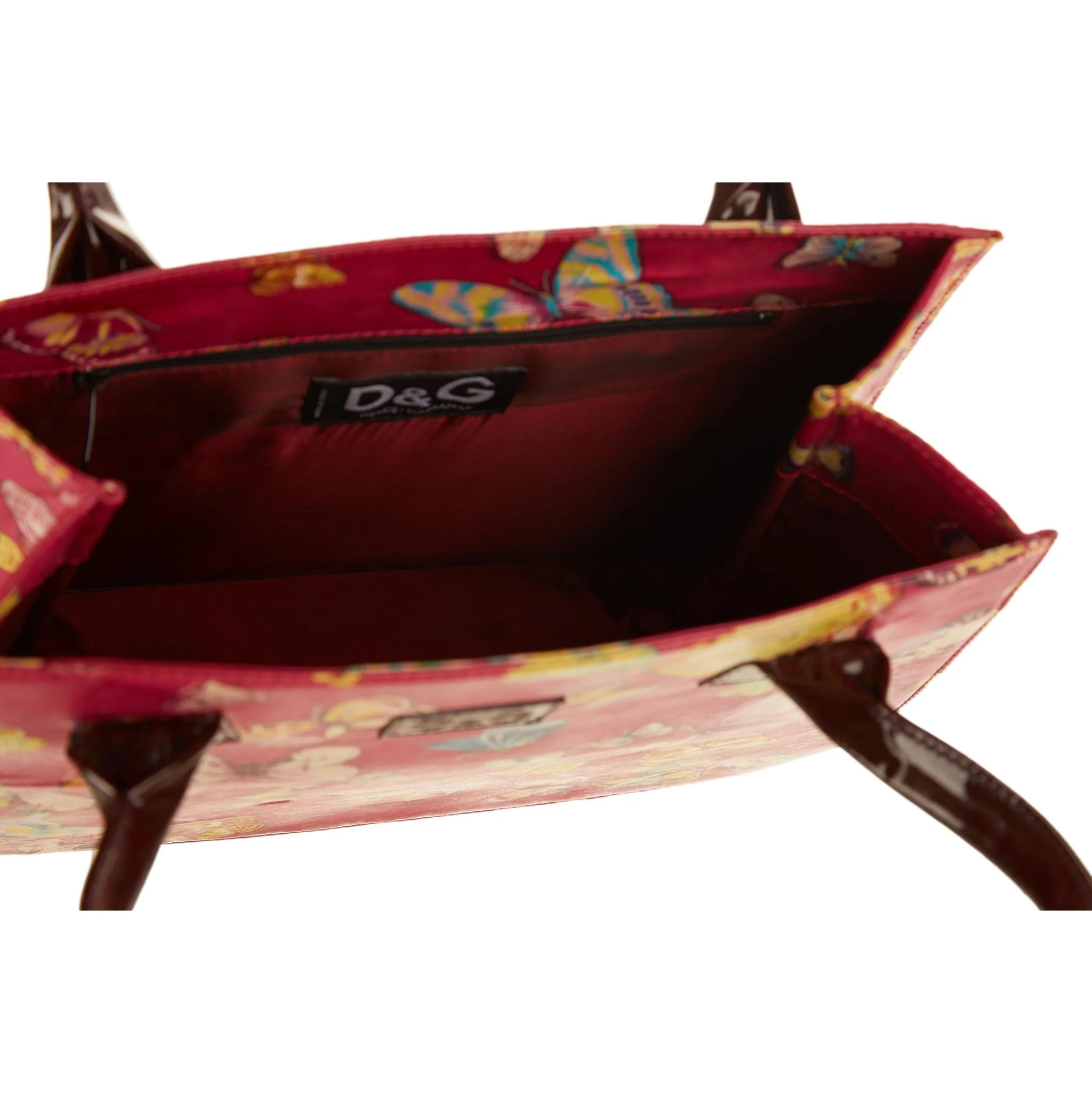 Dolce & Gabbana Pink Butterfly Top Handle Bag - Image 4