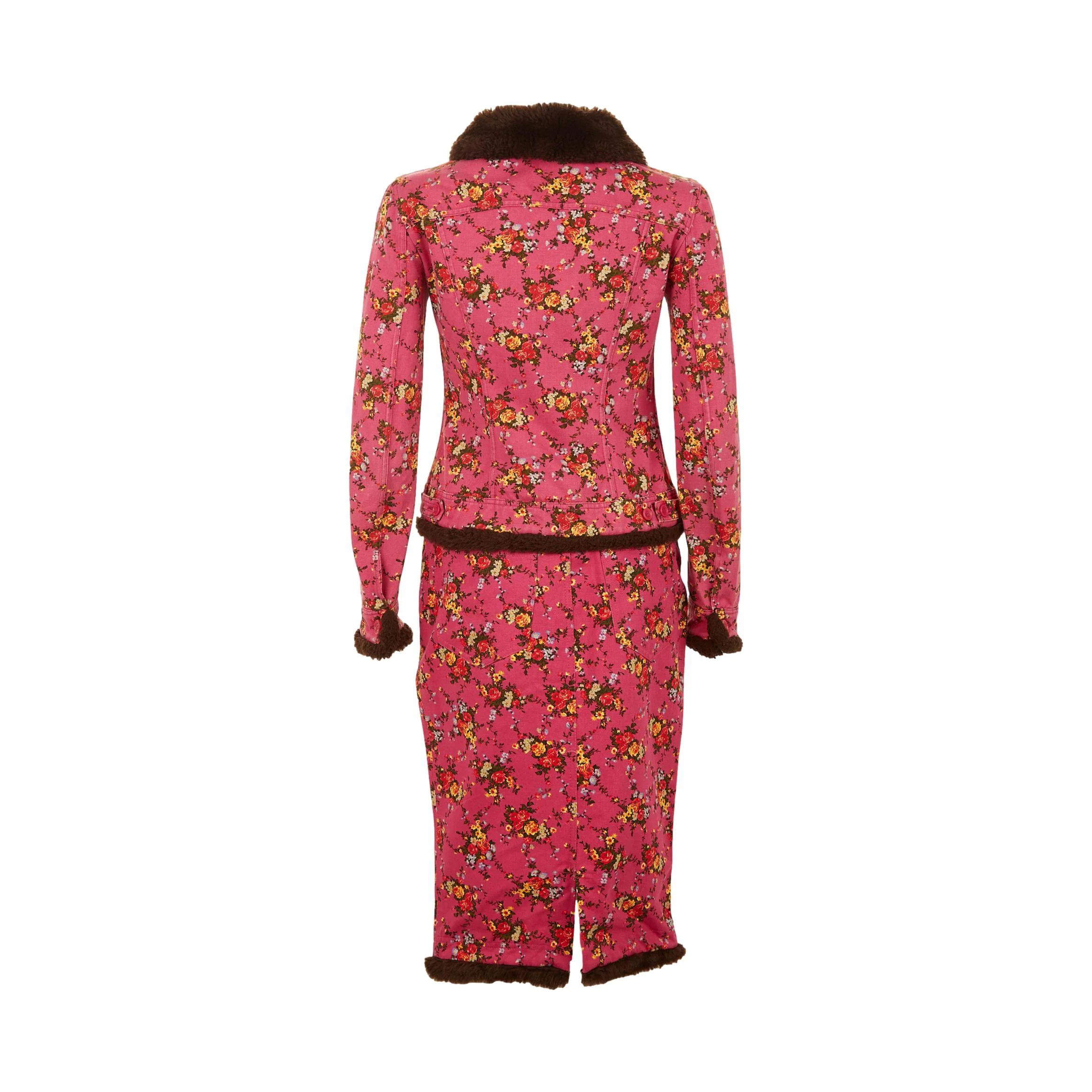 Dolce & Gabbana Pink Floral Skirt Set - Image 3