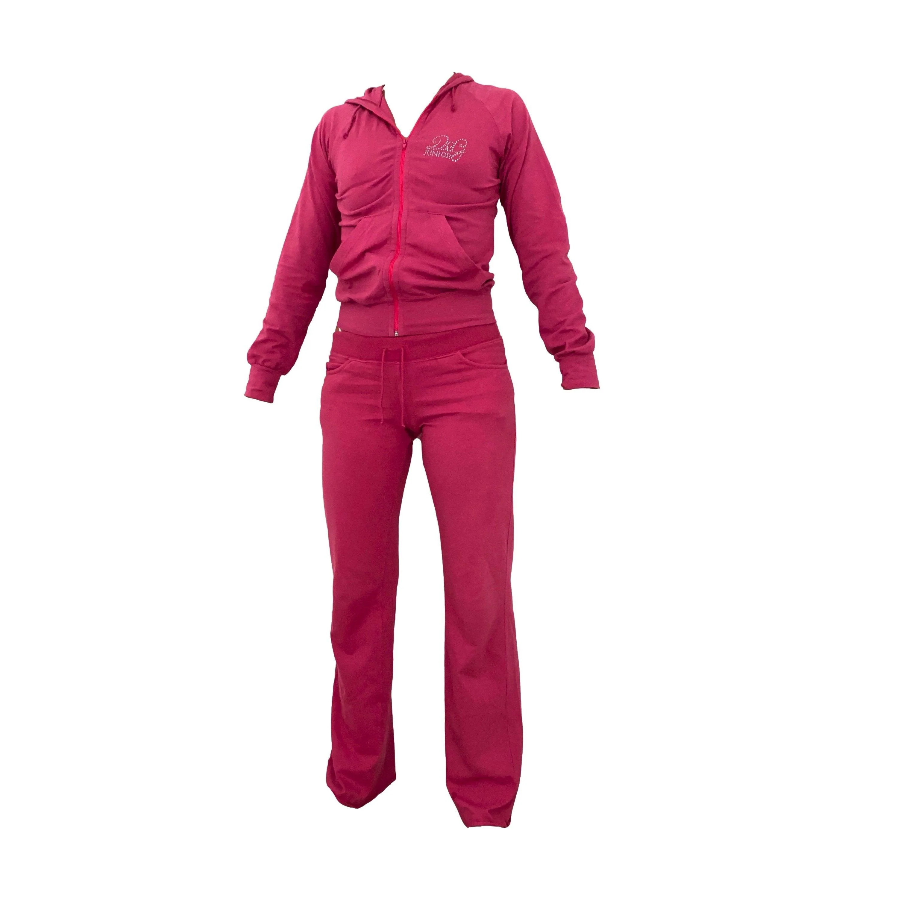 Dolce & Gabbana Pink Rhinestone Sweatsuit