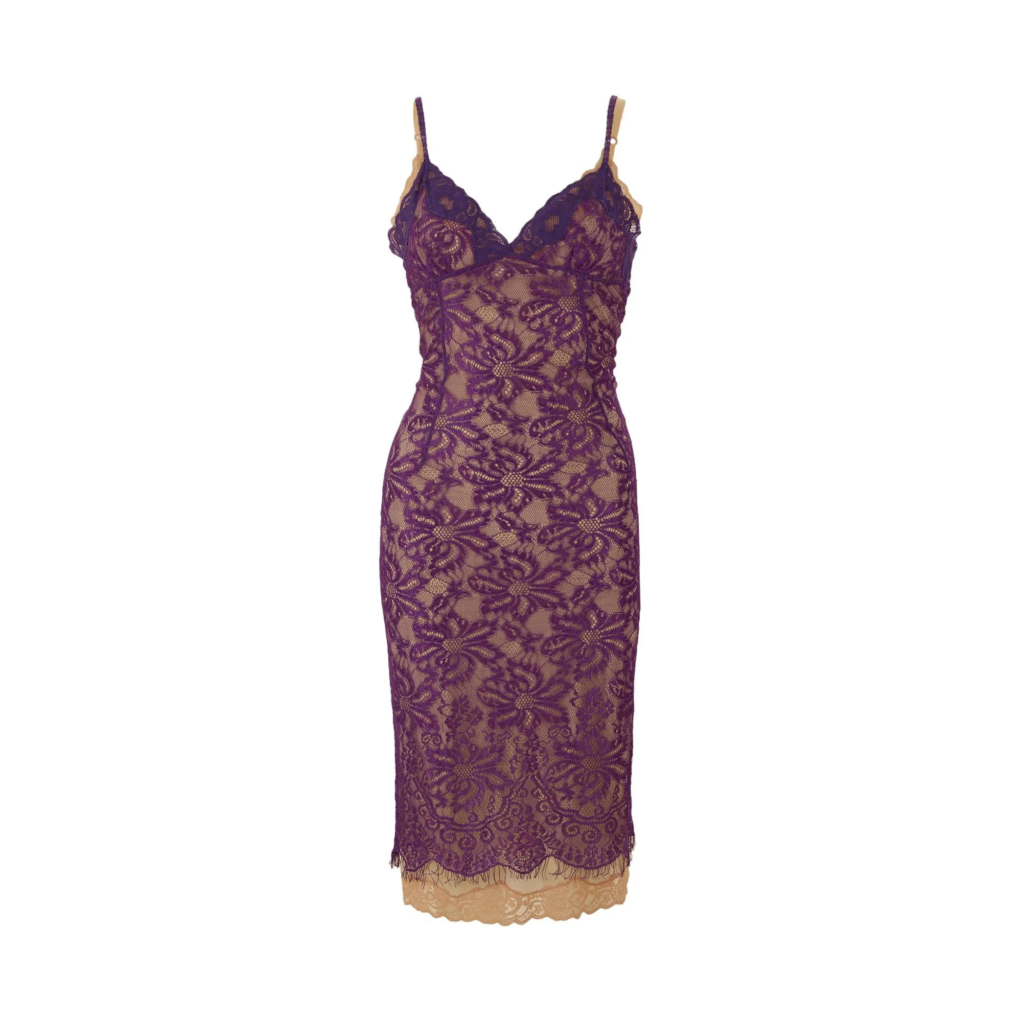 Dolce & Gabbana Purple Lace Dress