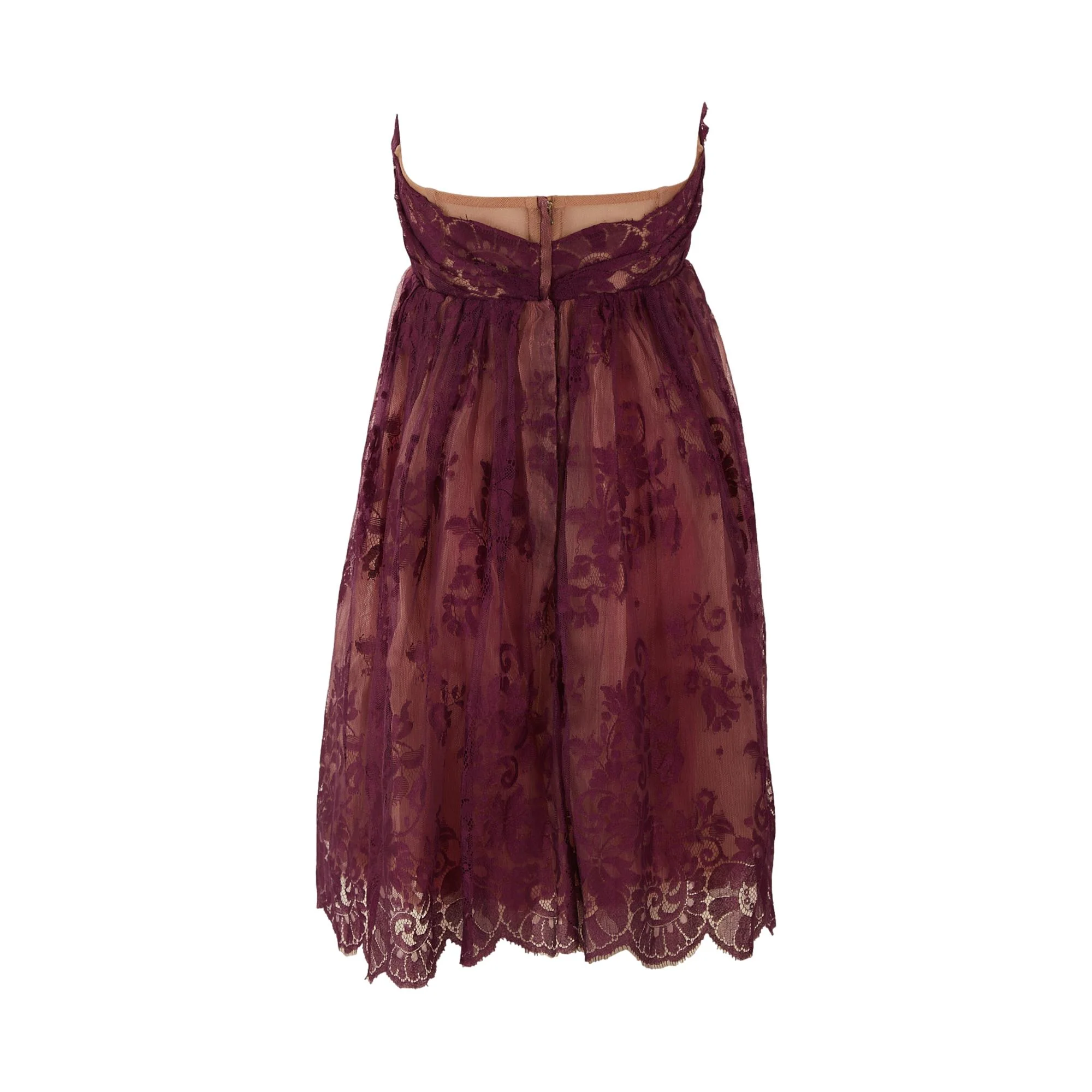 Dolce & Gabbana Purple Lace Floral Dress - Image 2