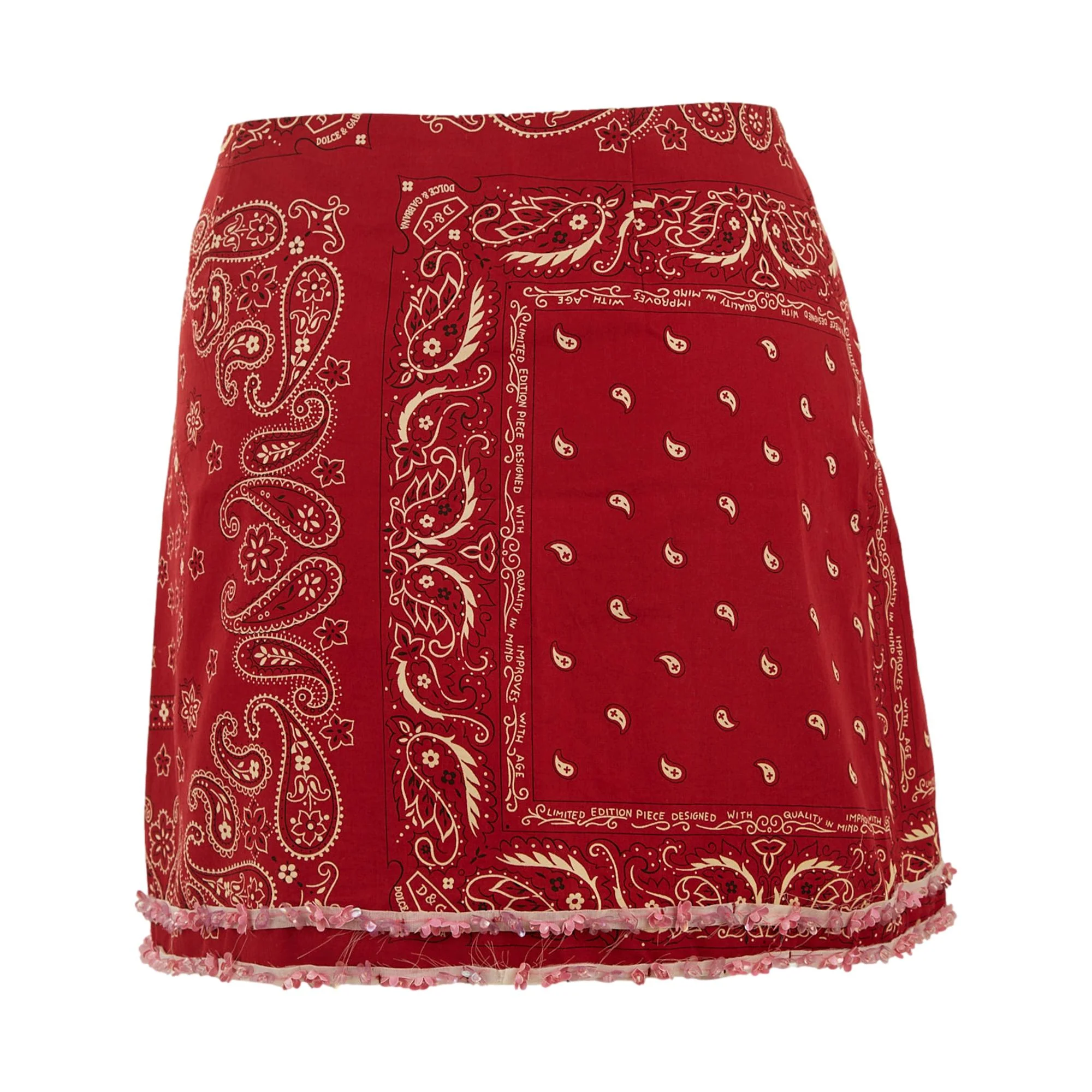 Dolce & Gabbana Red Bandana Print Skirt - Image 2