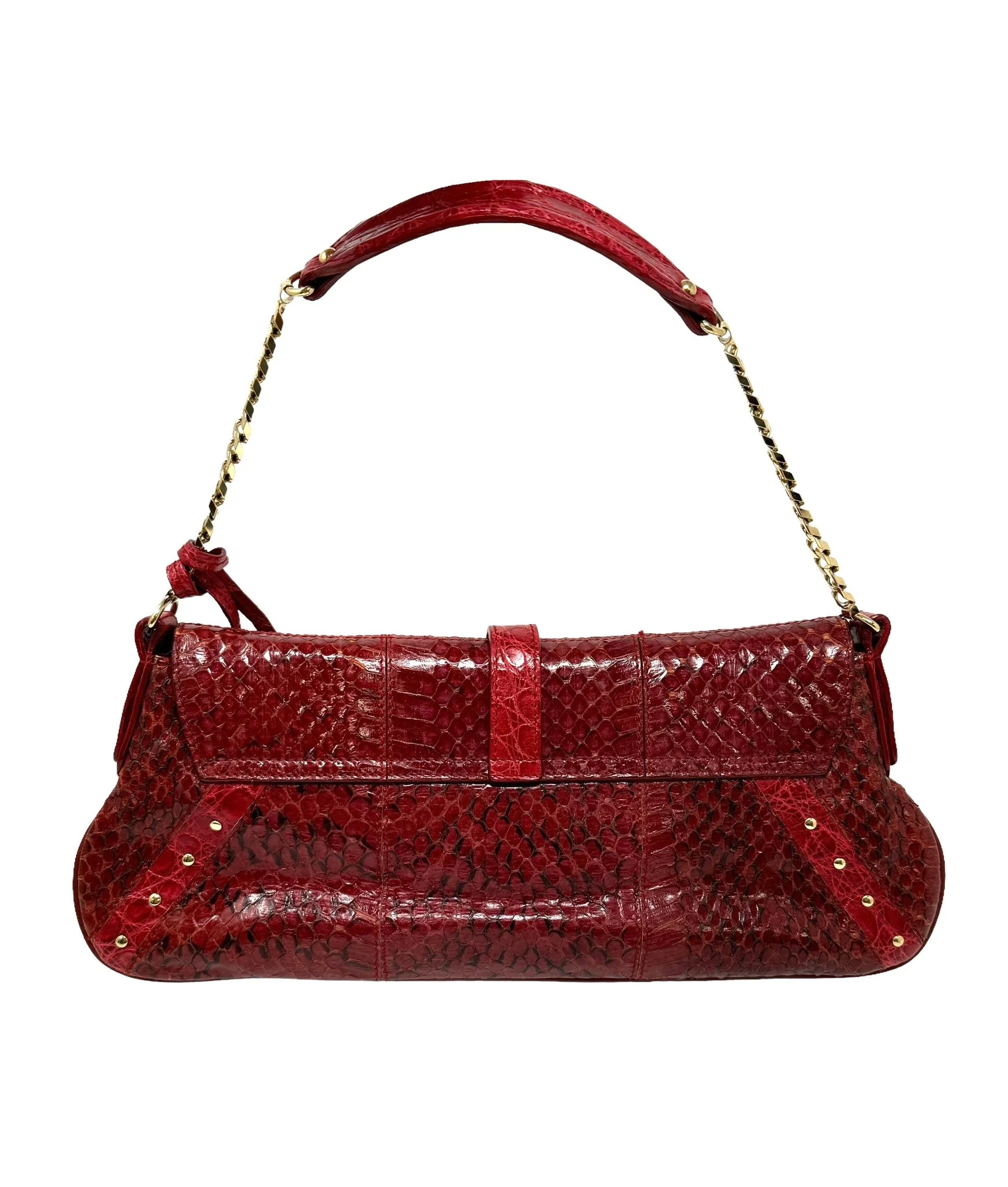 Dolce & Gabbana Red Snakeskin Shoulder Bag - Image 2
