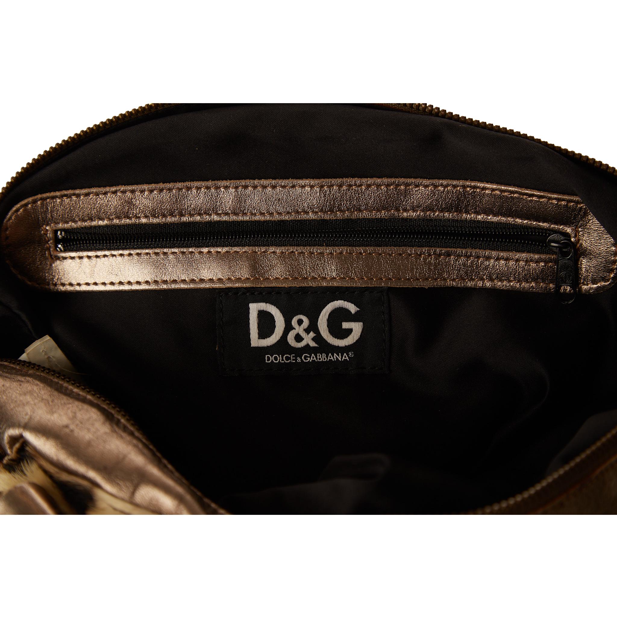 Dolce & Gabbana Studded Calf Hair Shoulder Bag - Image 4