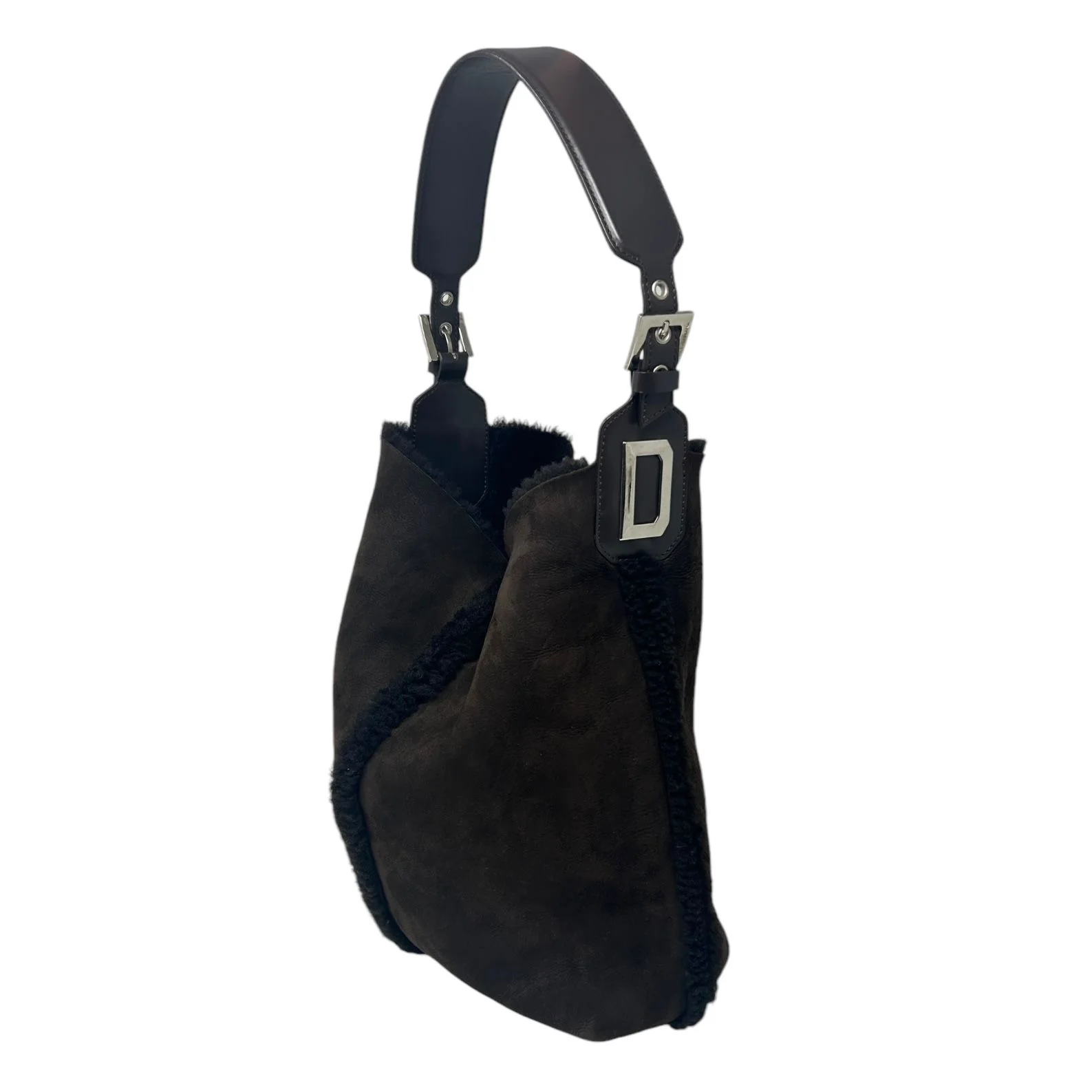 Dolce & Gabbana Suede Logo Shoulder Bag - Image 3