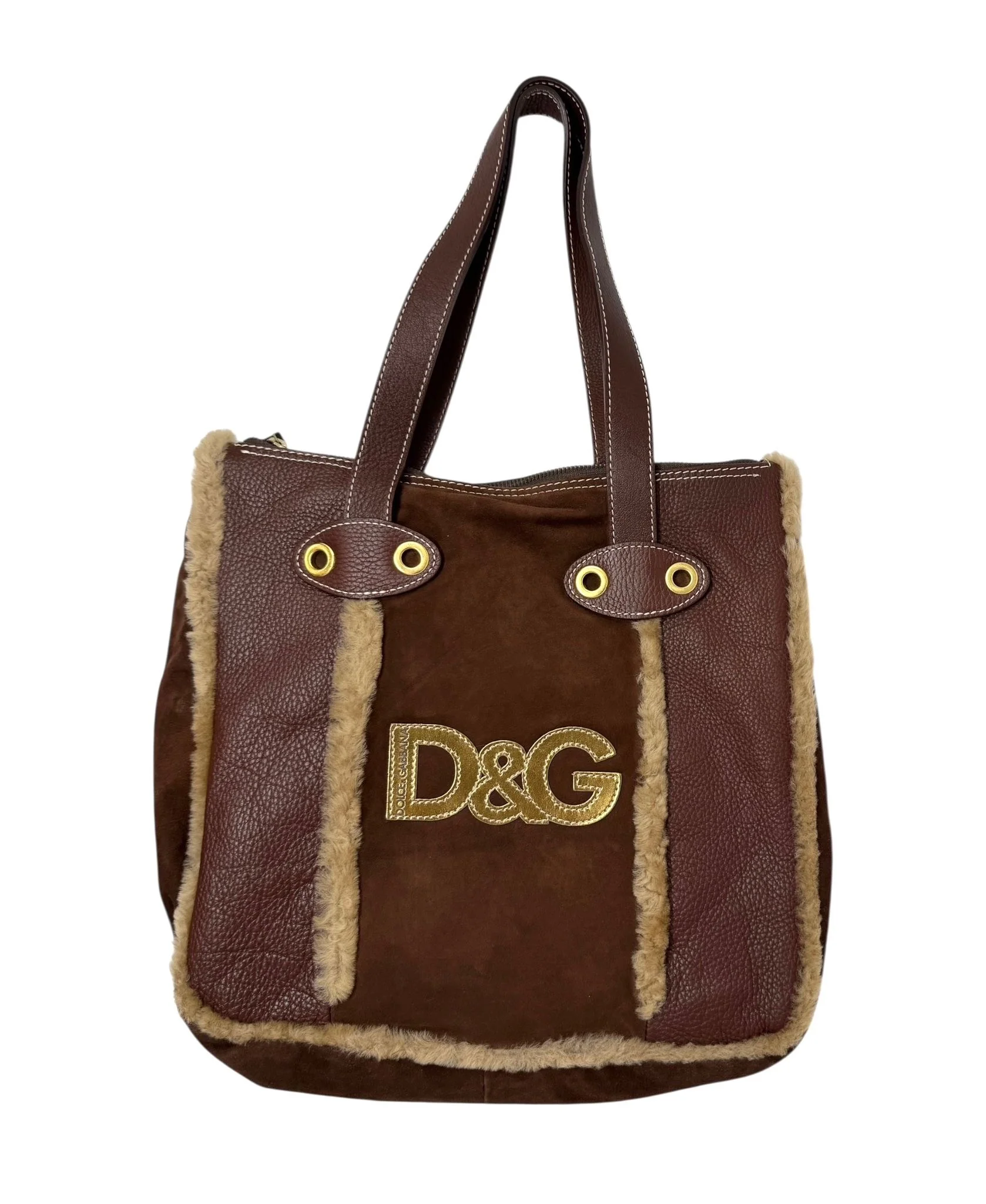 Dolce & Gabbana Suede Logo Tote