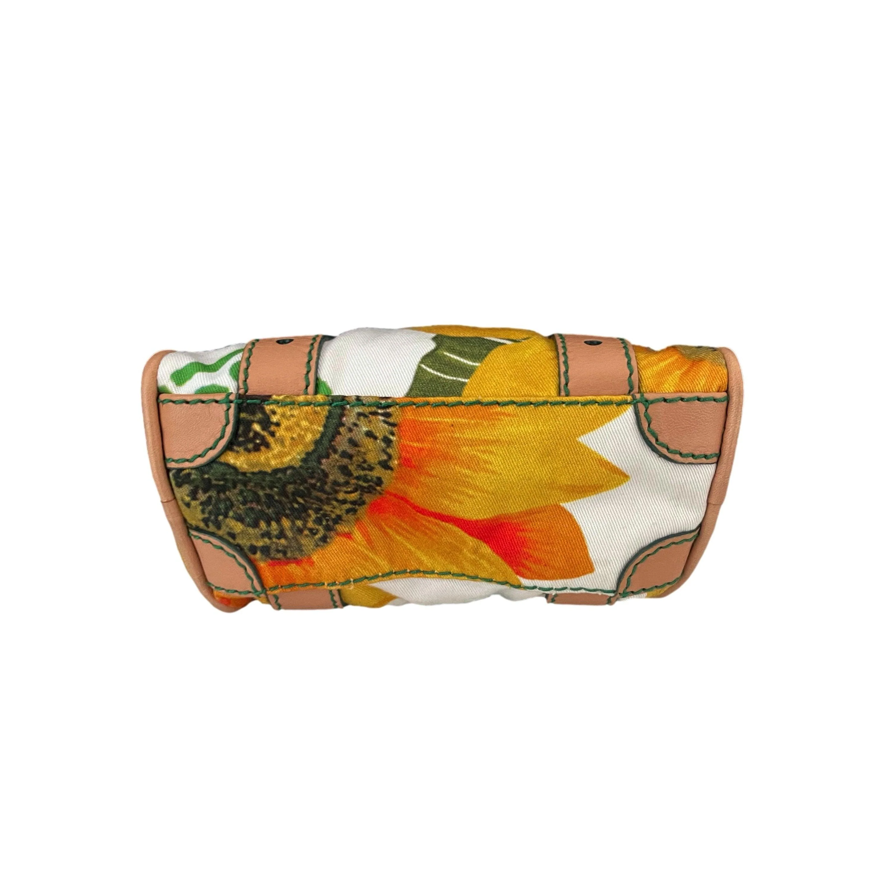 Dolce & Gabbana Sunflower Canvas Micro Bag - Image 3