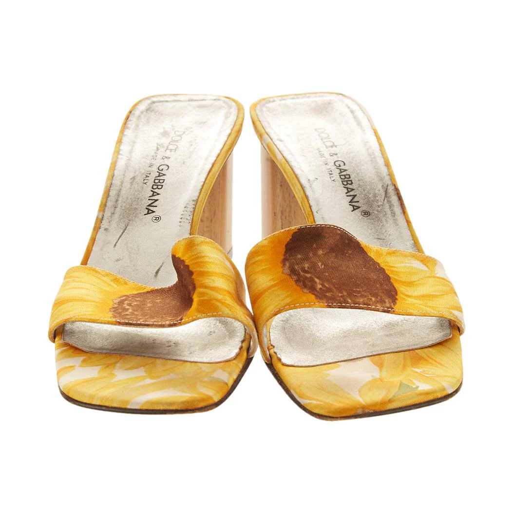 Dolce & Gabbana Sunflower Kitten Heels - Image 2