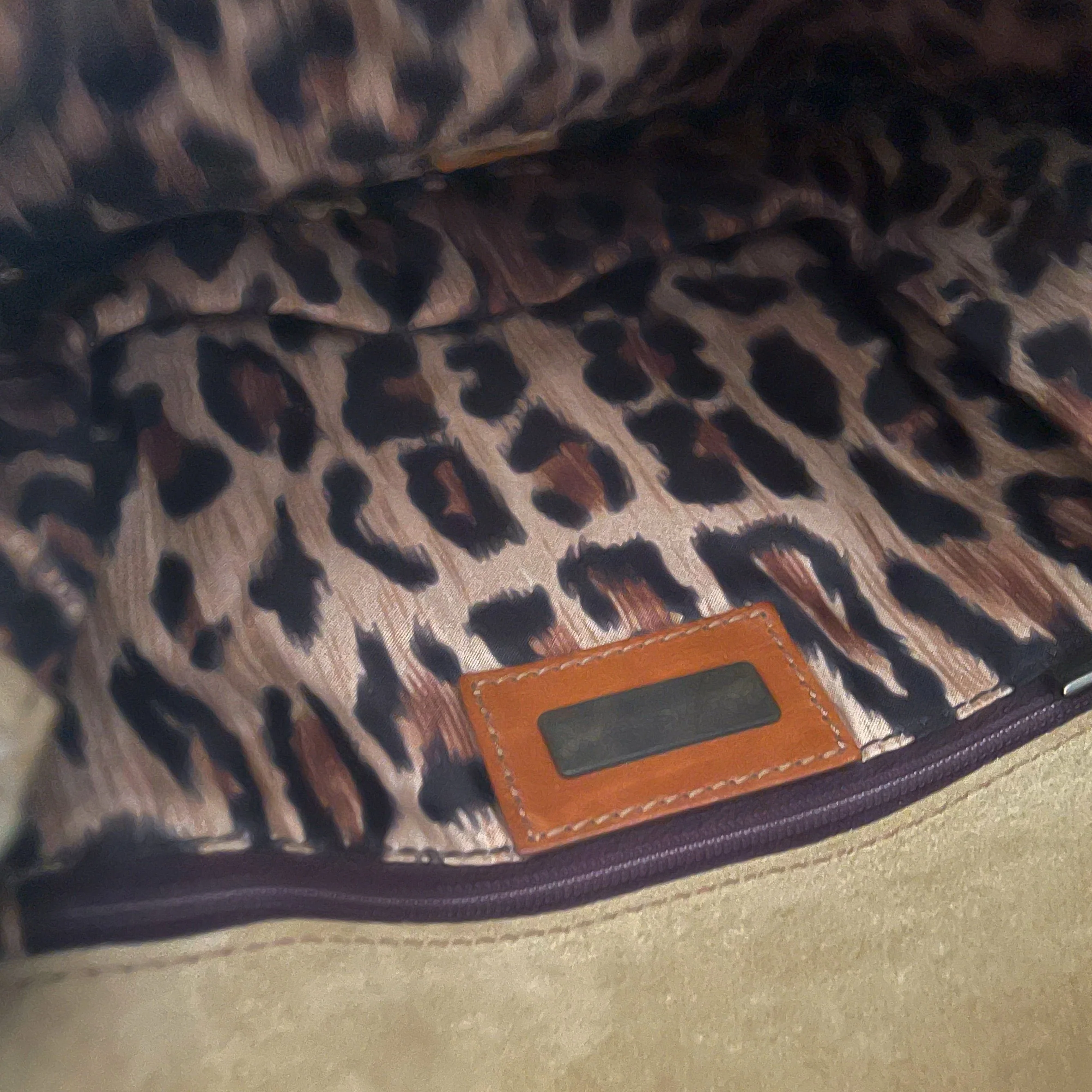 Dolce & Gabbana Tan Butterfly Suede Shoulder Bag - Image 4