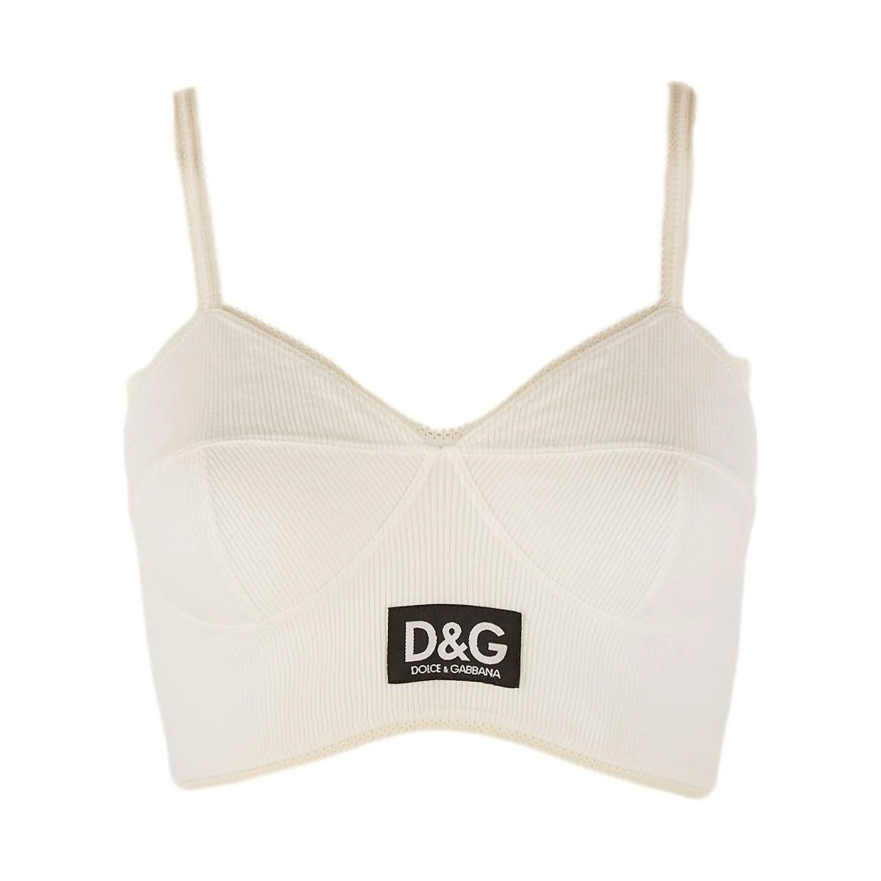 Dolce & Gabbana White Logo Bralette