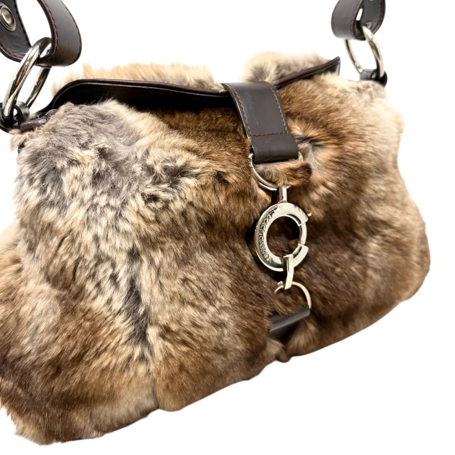 Dolce & Gabbana Fur Logo Mini Shoulder Bag - Image 3