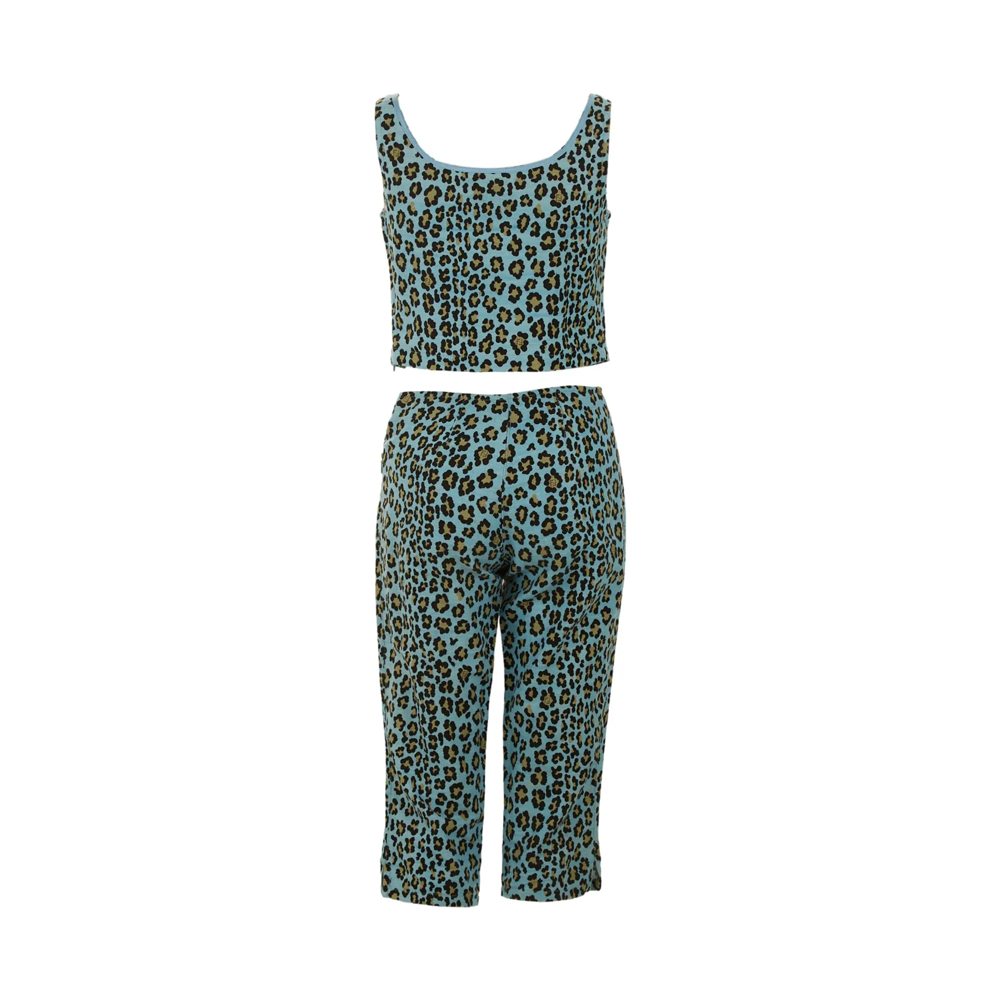 Fendi Turquoise Cheetah Print Set - Image 2