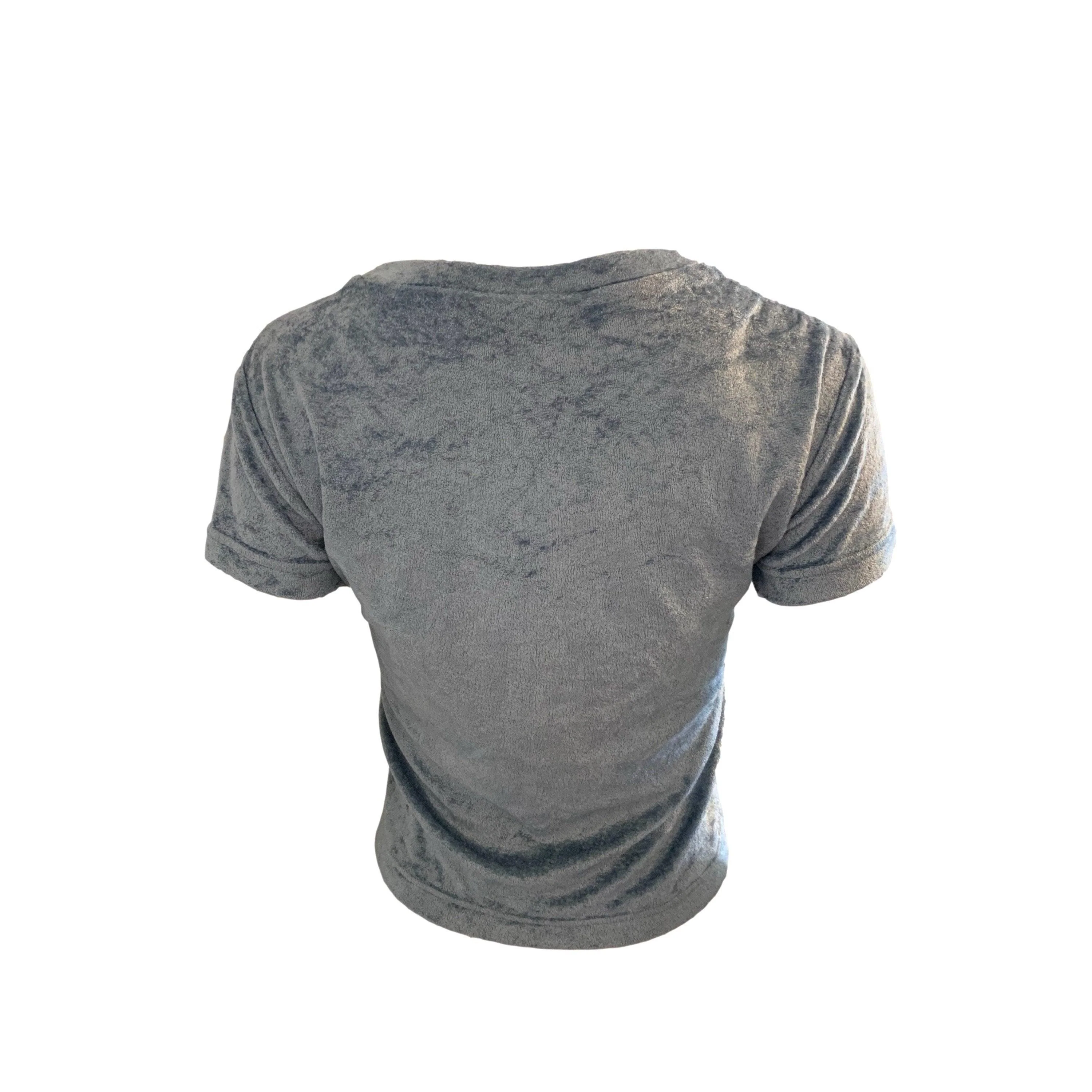 Fendi Baby Blue Logo Velour Top - Image 2