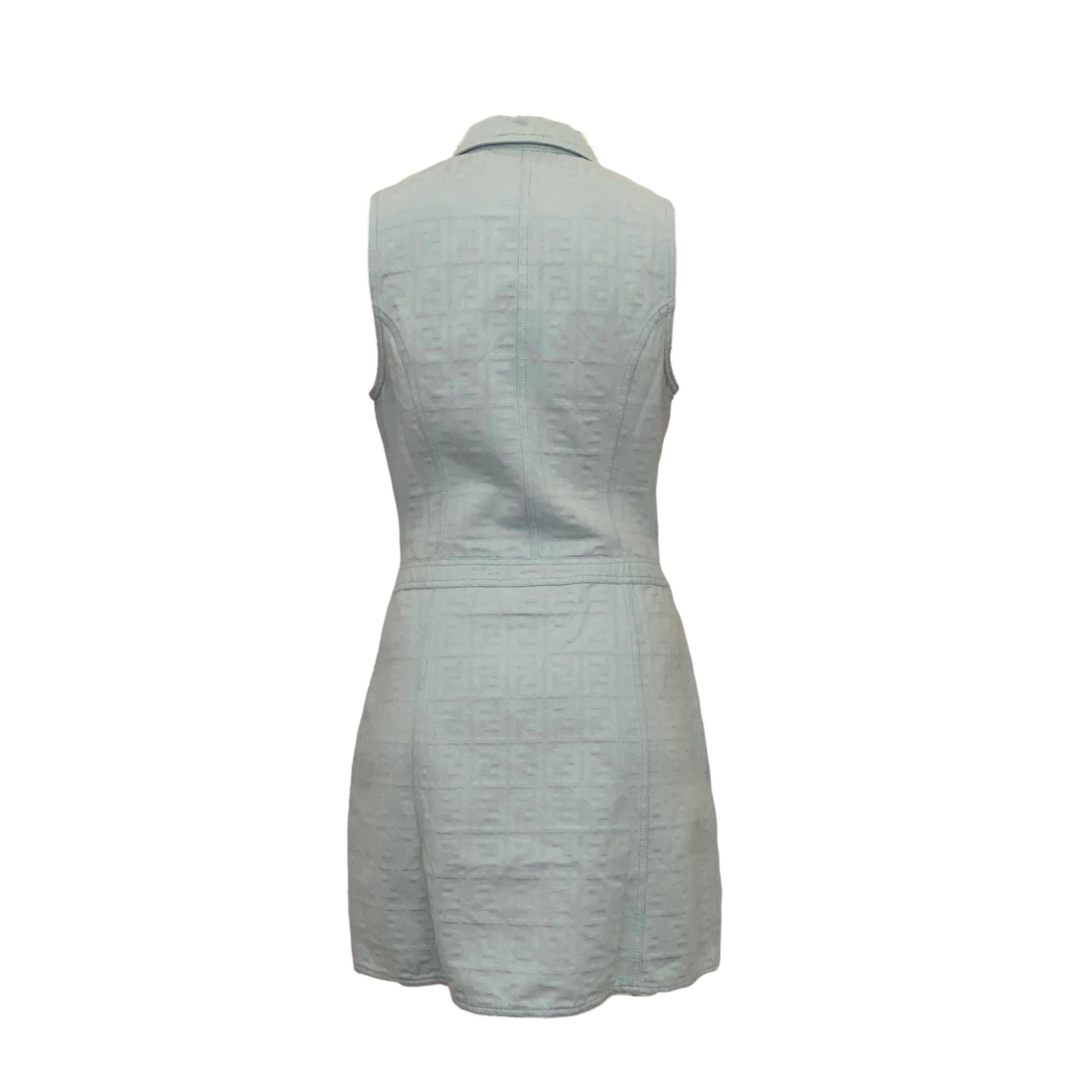 Fendi Baby Blue Monogram Dress - Image 2