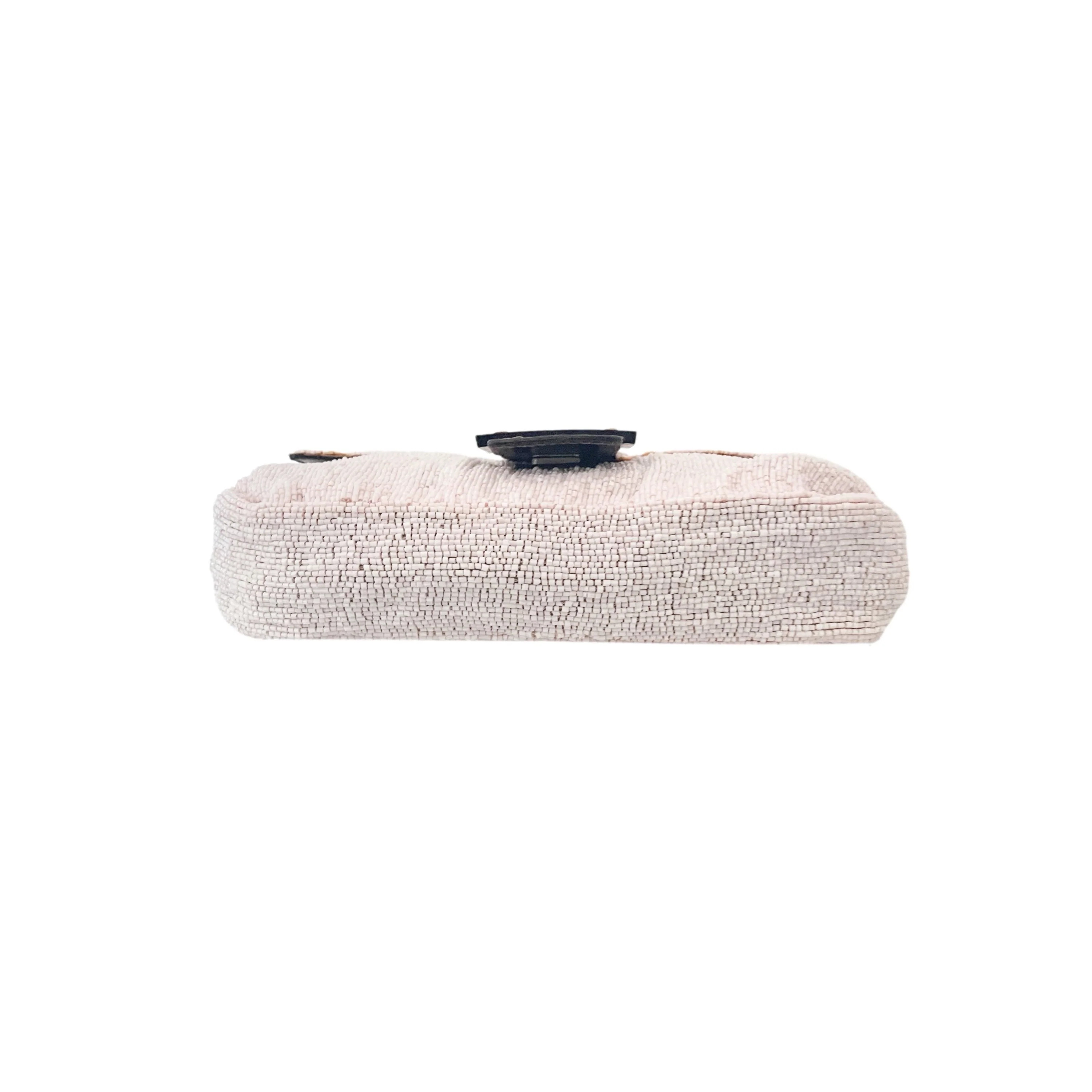 Fendi Baby Pink Beaded Baguette Bag - Image 3