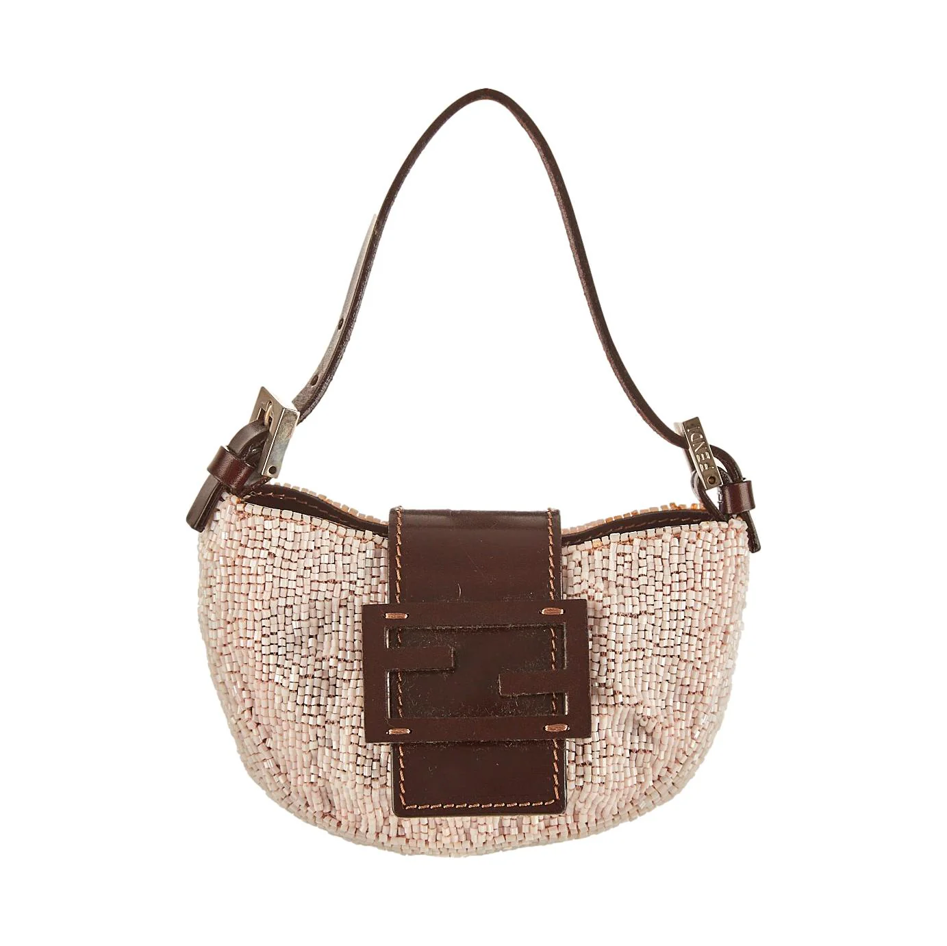 Fendi Baby Pink Beaded Crossiant