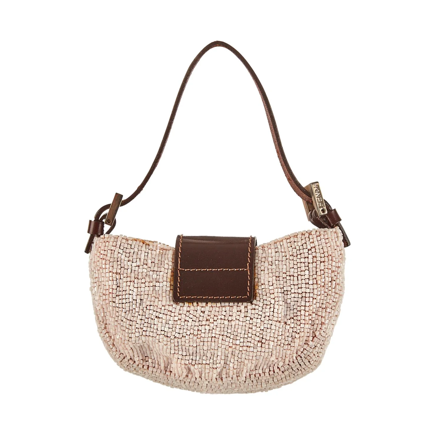 Fendi Baby Pink Beaded Crossiant - Image 2