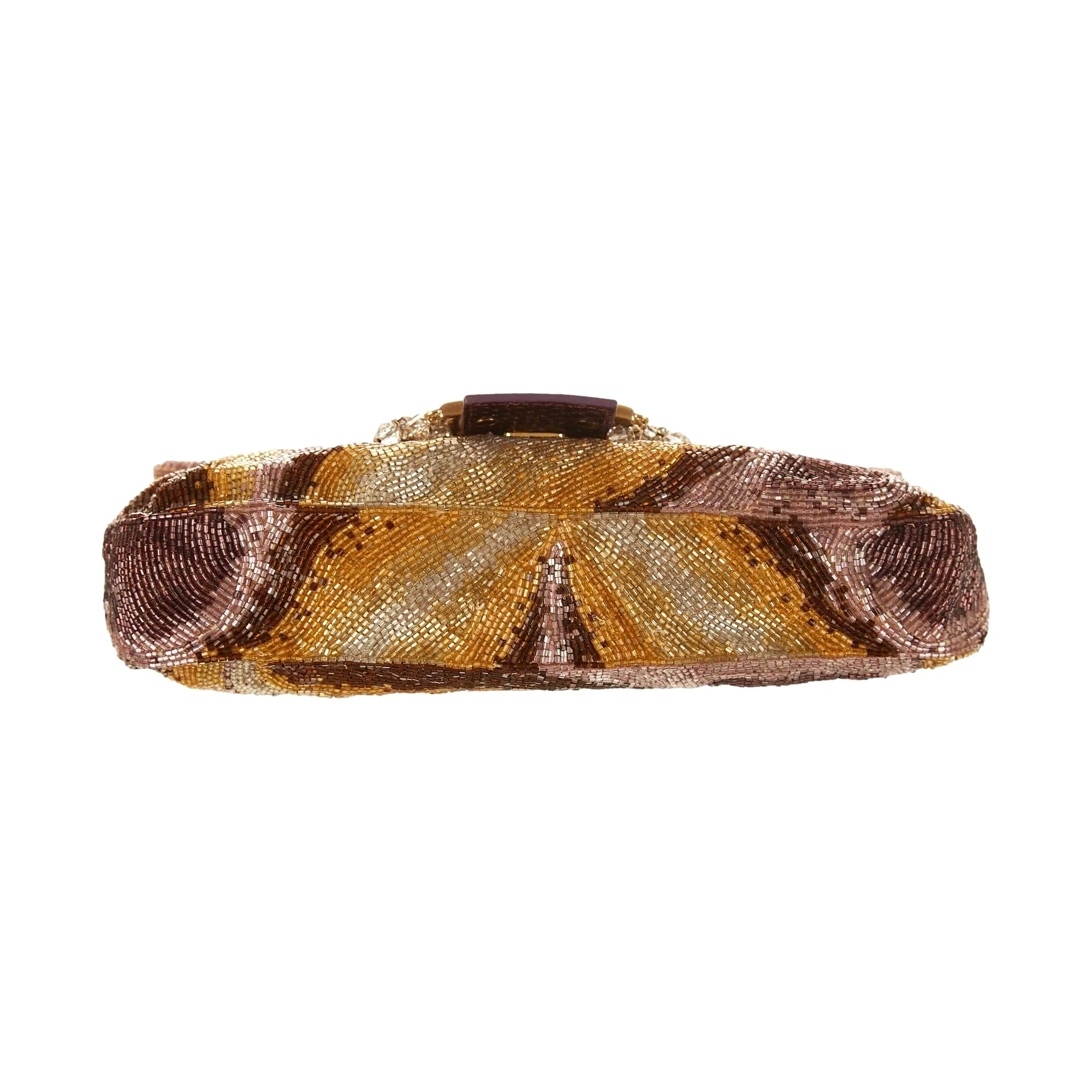 Fendi Beaded Snakeskin Baguette Bag - Image 3