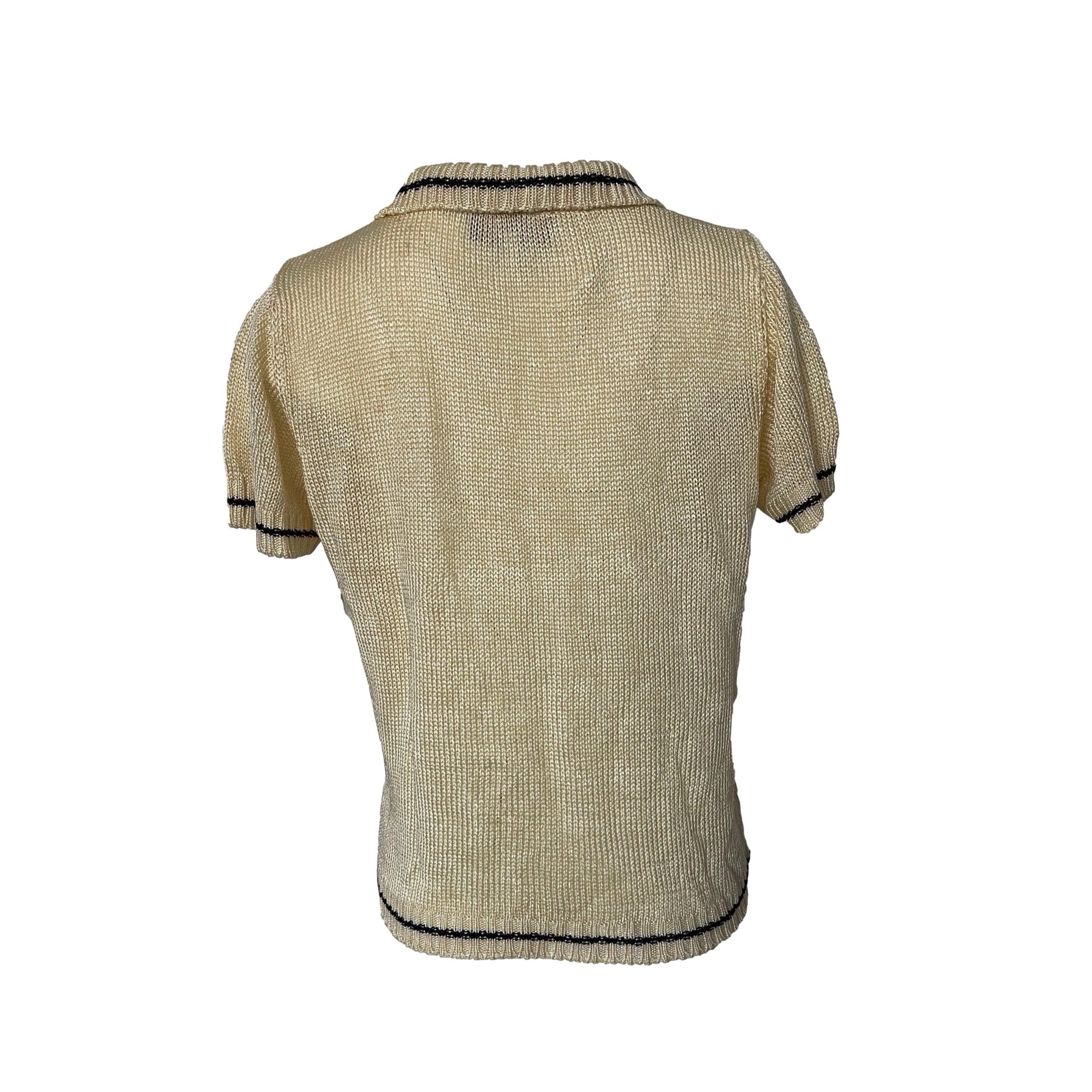 Fendi Beige Knit Logo Top - Image 2