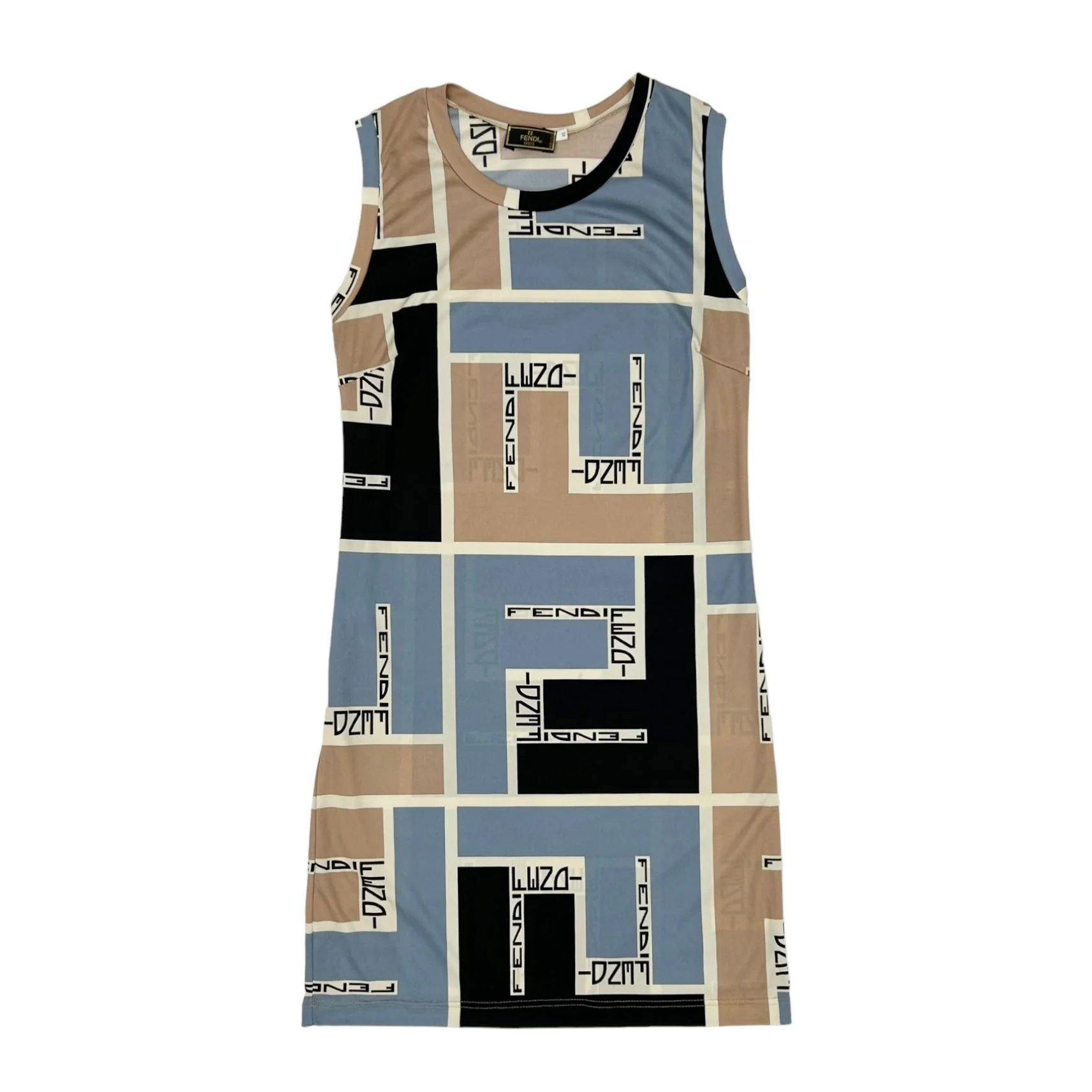 Fendi Beige Logo Dress - Image 2