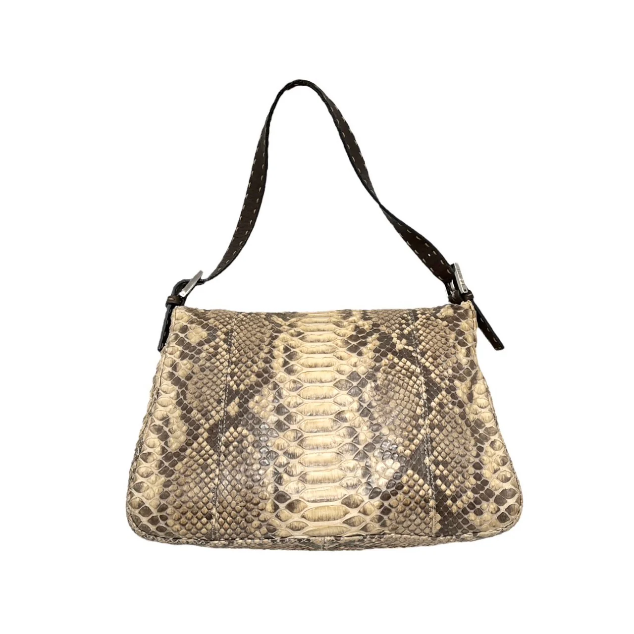 Fendi Beige Snakeskin Shoulder Bag - Image 2