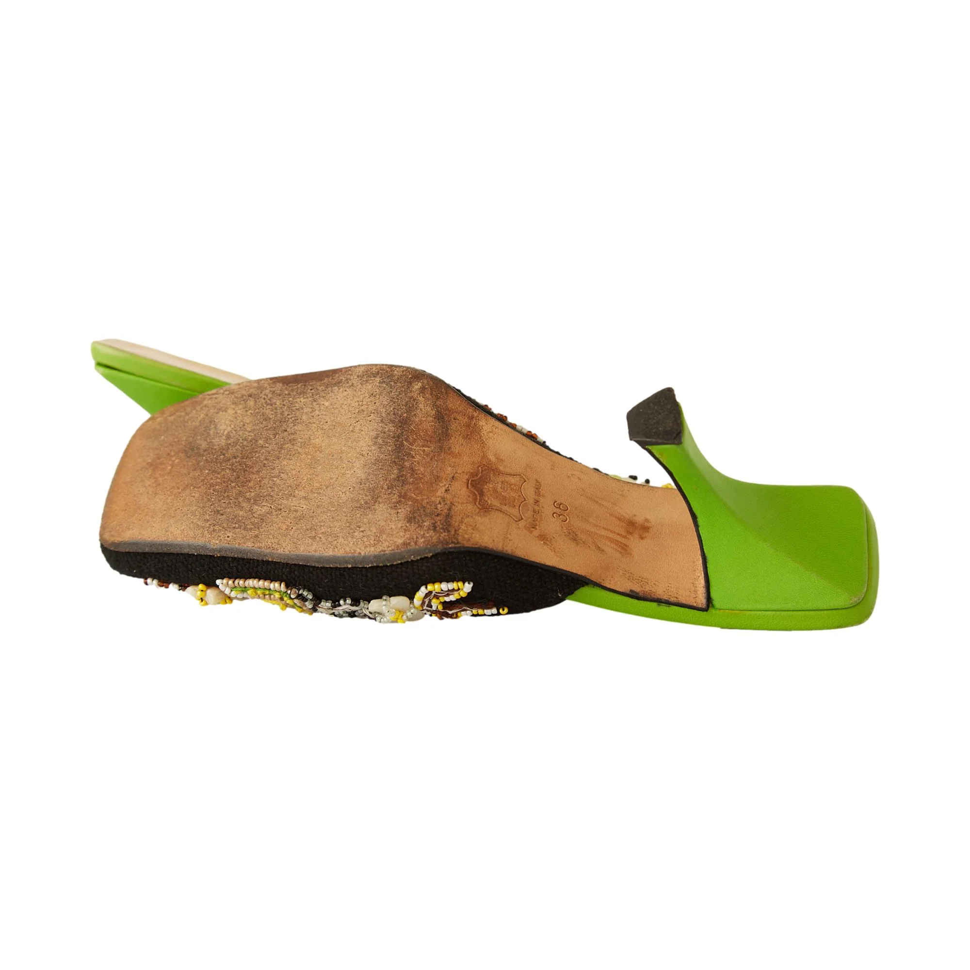 Fendi Black Beaded Kitten Heels - Image 4