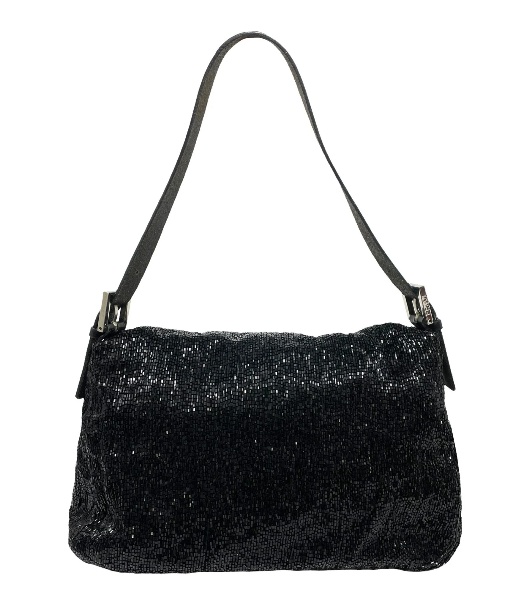 Fendi Black Beaded Mamma Baguette - Image 2