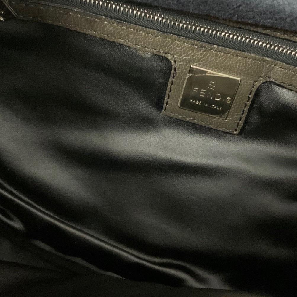 Fendi Black Calf Hair Embellished Shoulder Bag - Image 6
