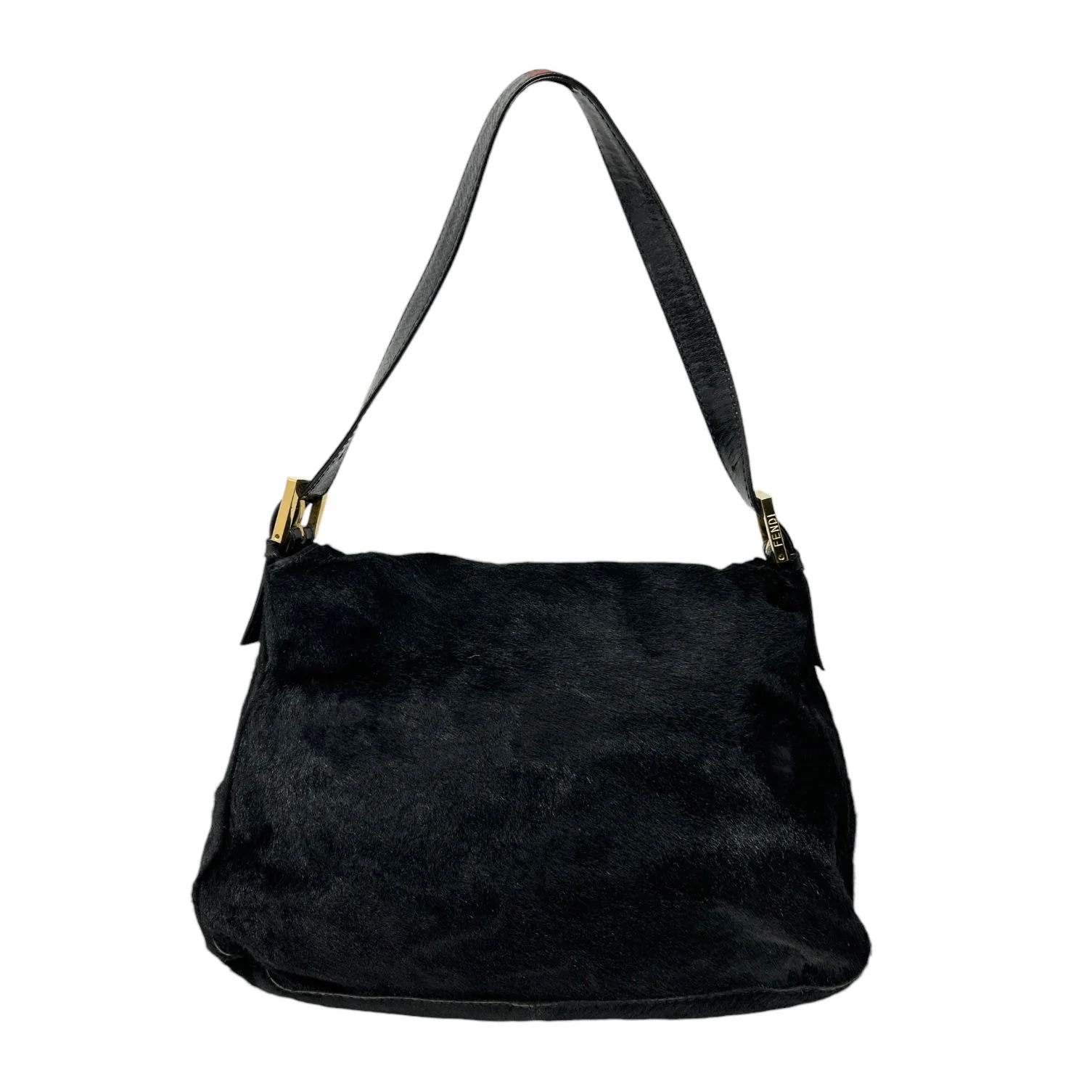 Fendi Black Calf-Hair Mama Baguette Bag - Image 3