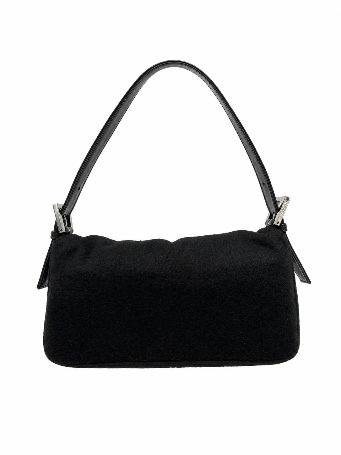 Fendi Black Cashmere Baguette Bag - Image 3