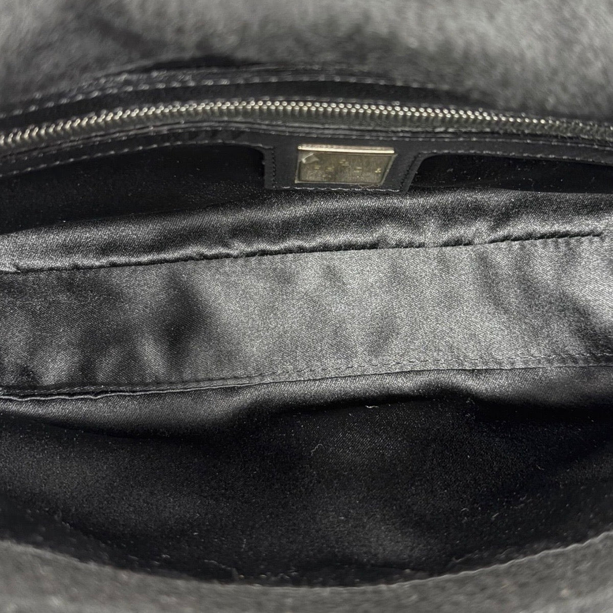 Fendi Black Cashmere Baguette Bag - Image 4