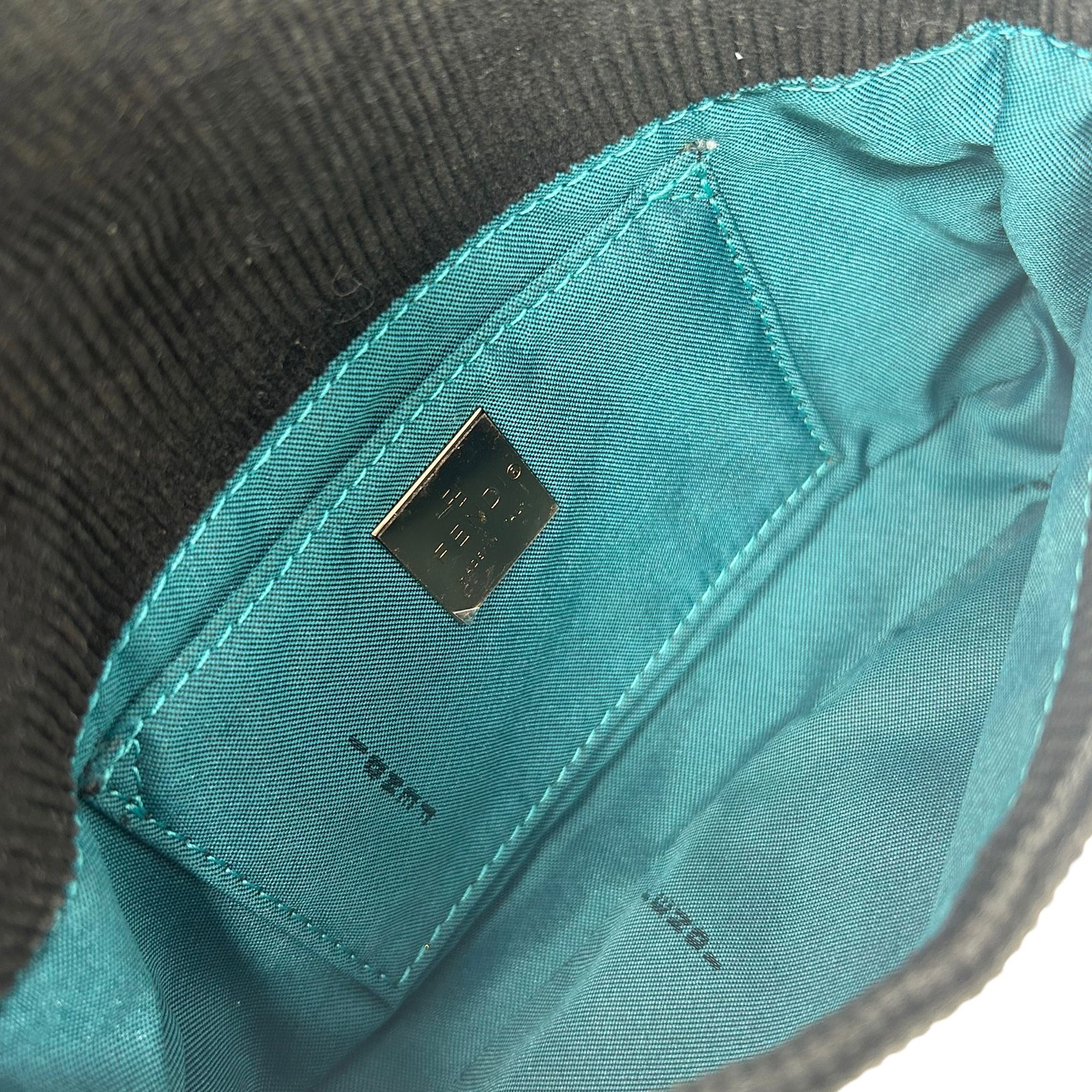 Fendi Black Corduroy Mini Baguette - Image 3