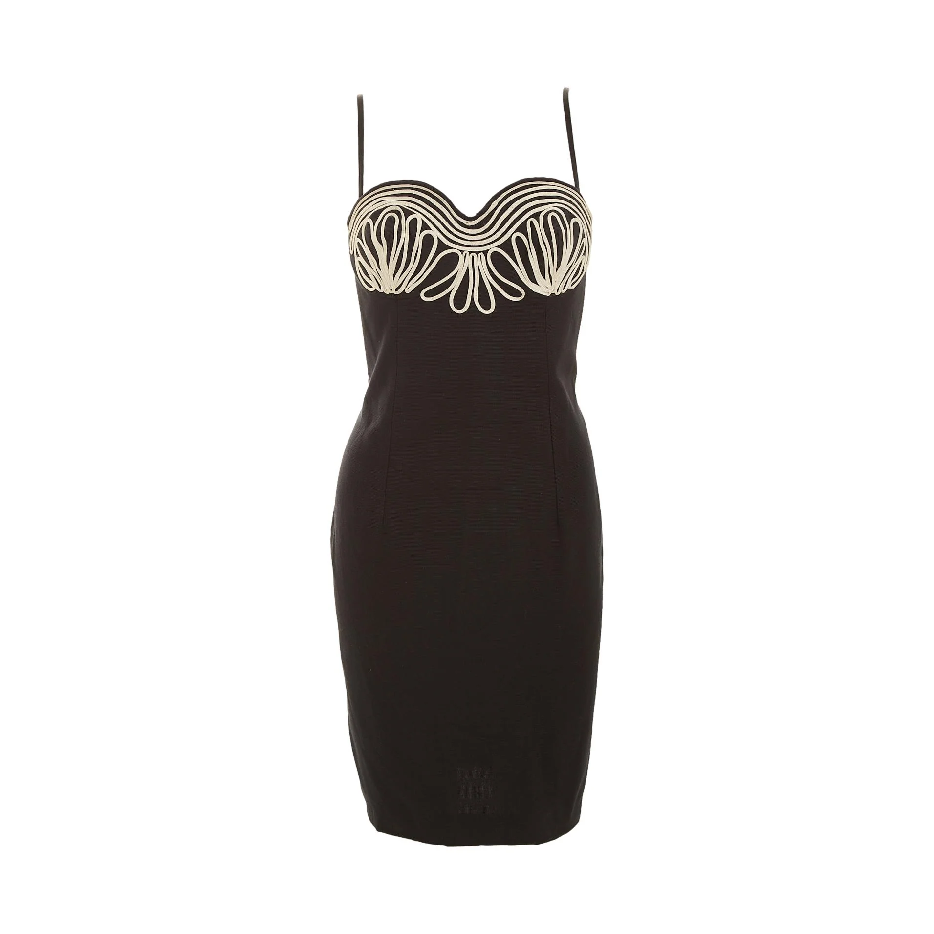Fendi Black Embroidered Dress