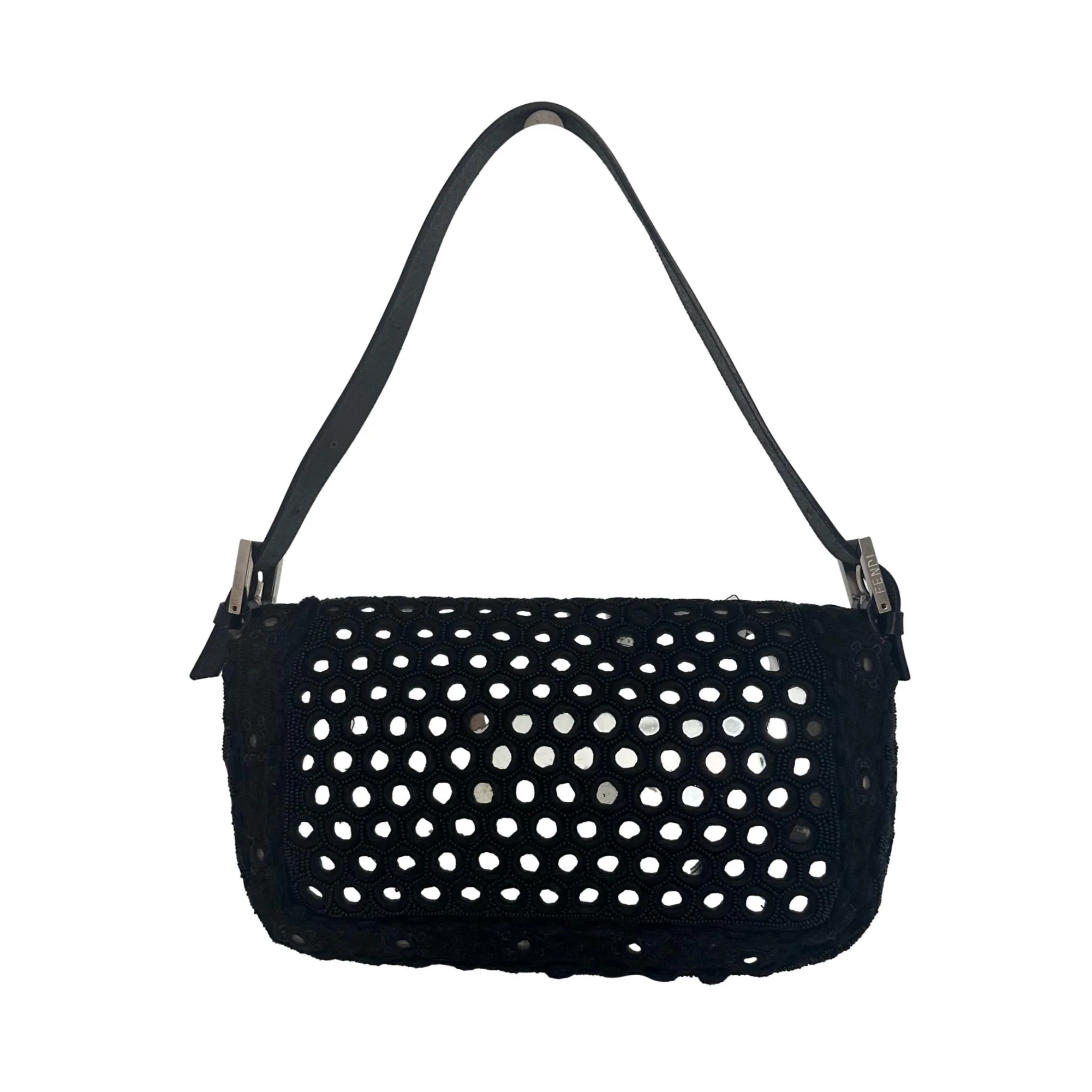 Fendi Black Mirror Baguette Bag - Image 2