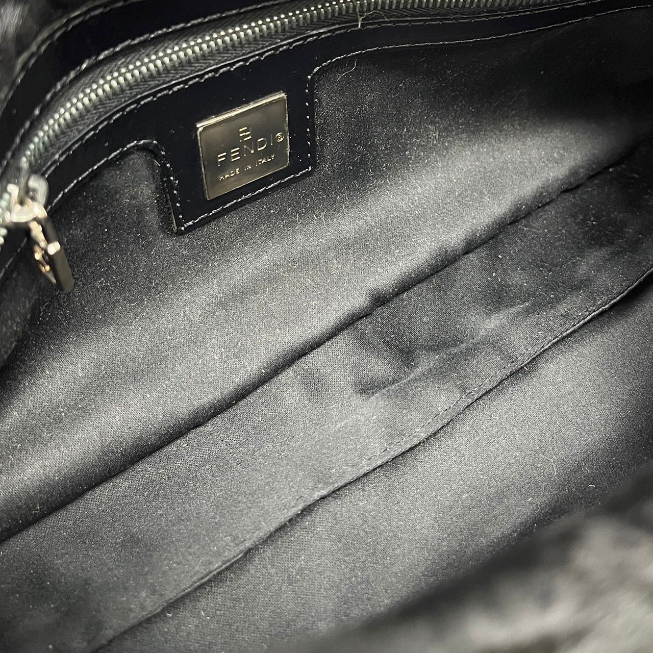 Fendi Black Persian Lamb Baguette - Image 3