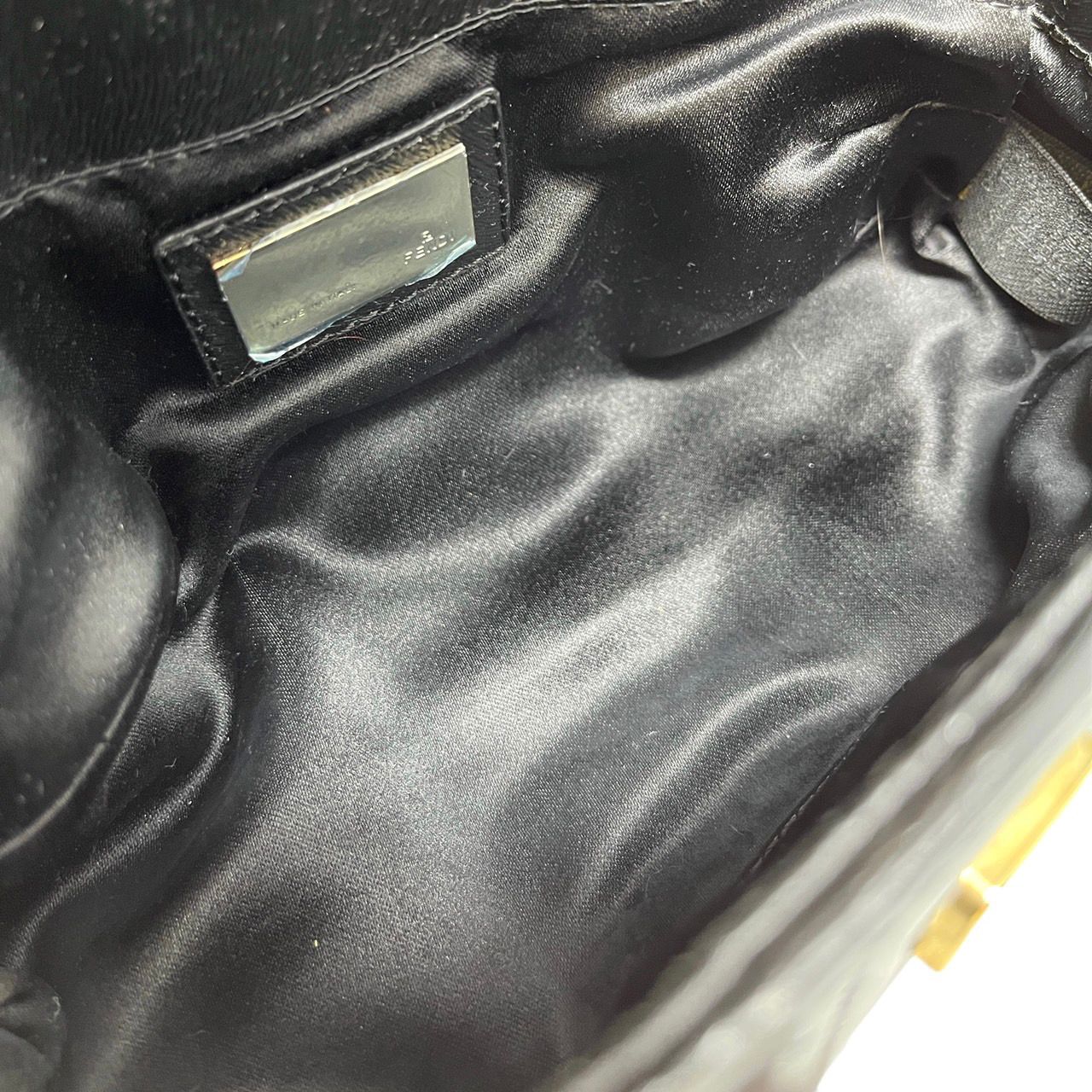 Fendi Black Fur Mini Shoulder Bag - Image 3