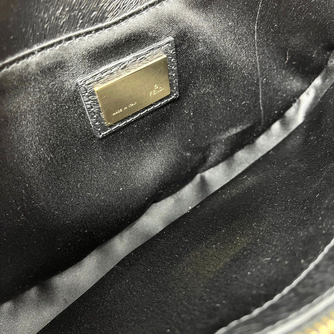 Fendi Black Fur Small Shoulder Bag - Image 3