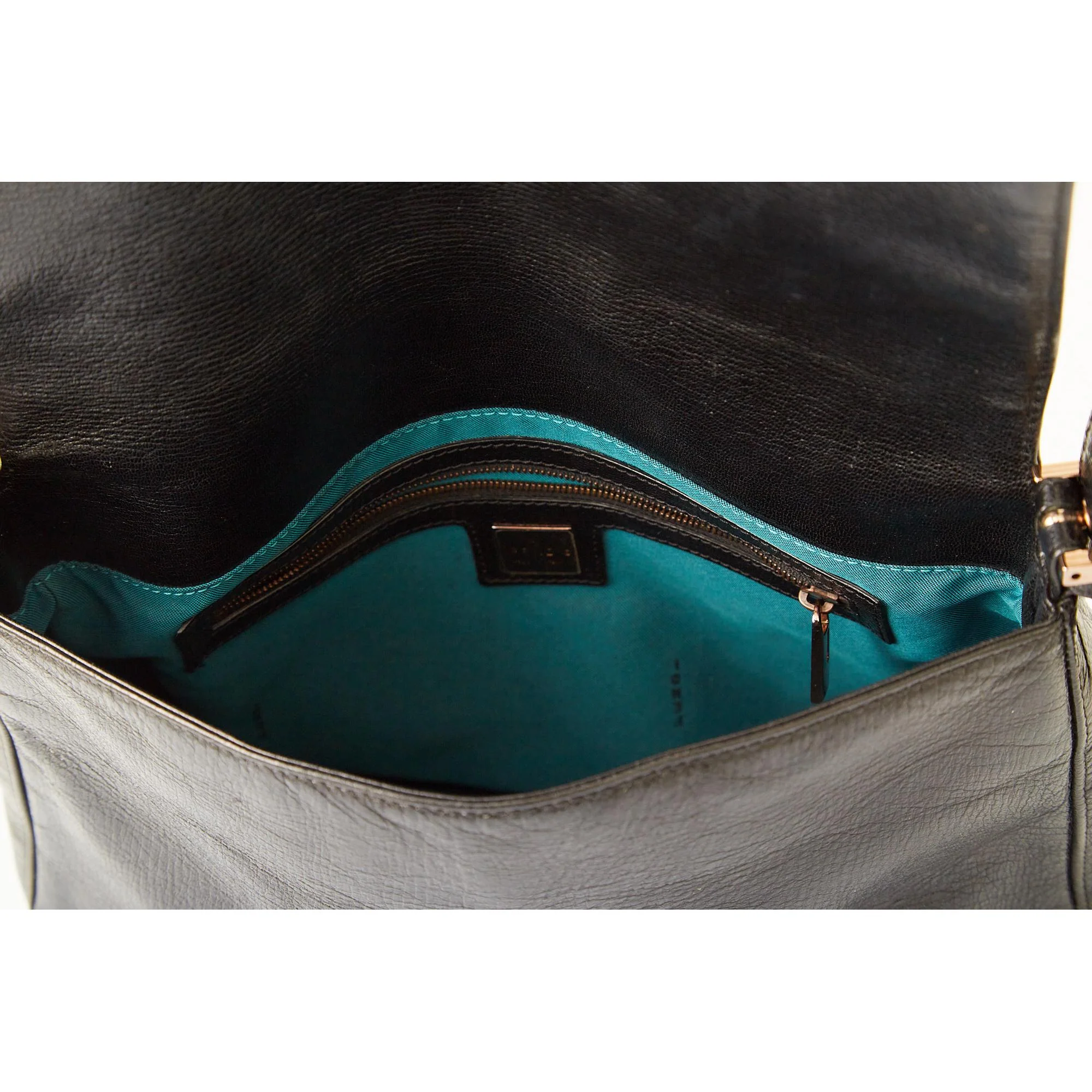 Fendi Black Iridescent Logo Mama Baguette Bag - Image 4