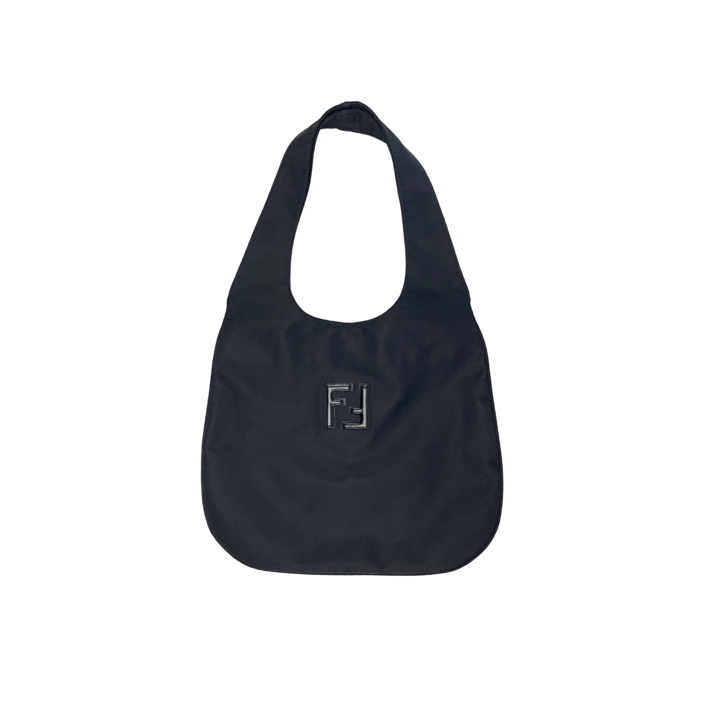 Fendi Black Jumbo Nylon Shoulder Bag