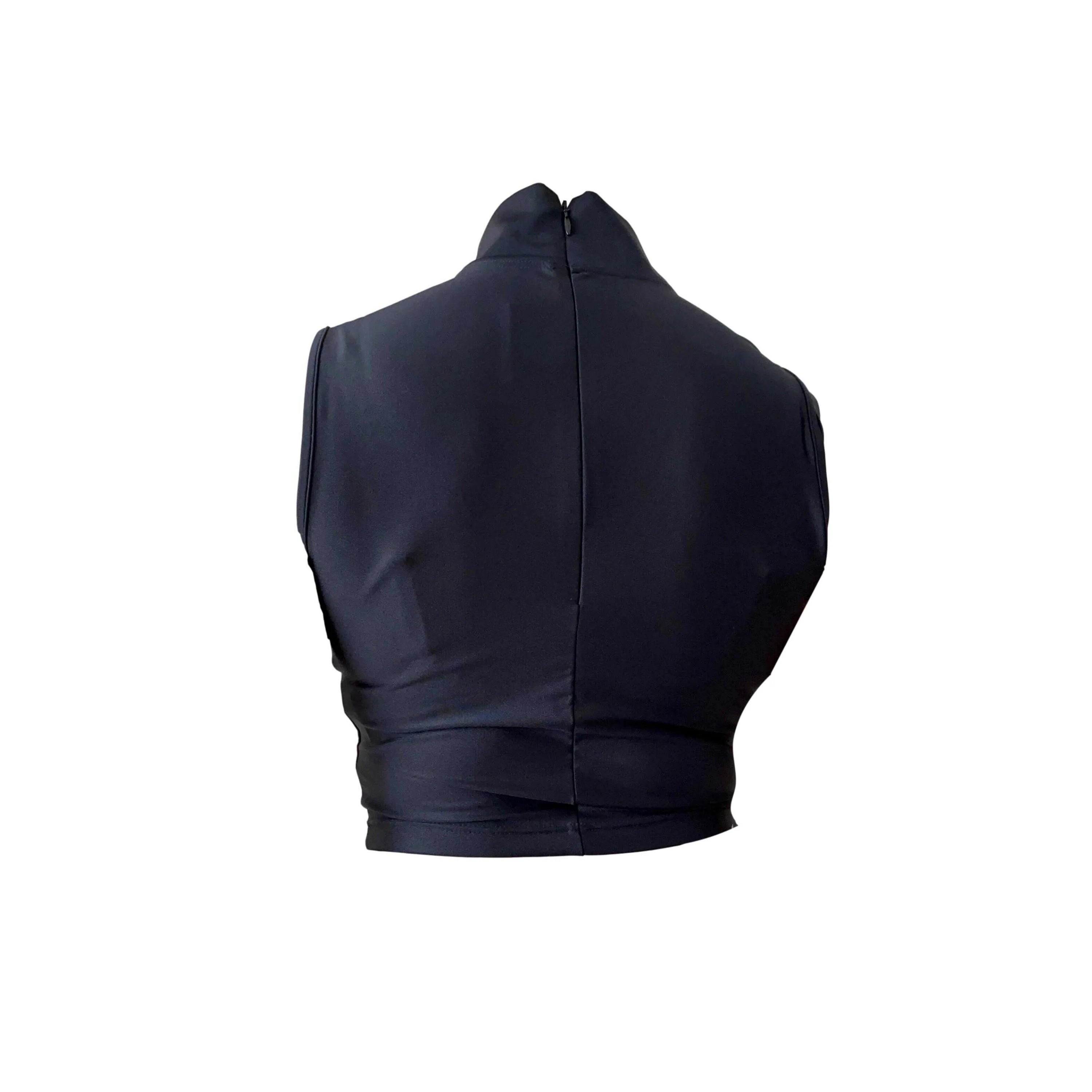 Fendi Black Logo Crop Tank - Image 2