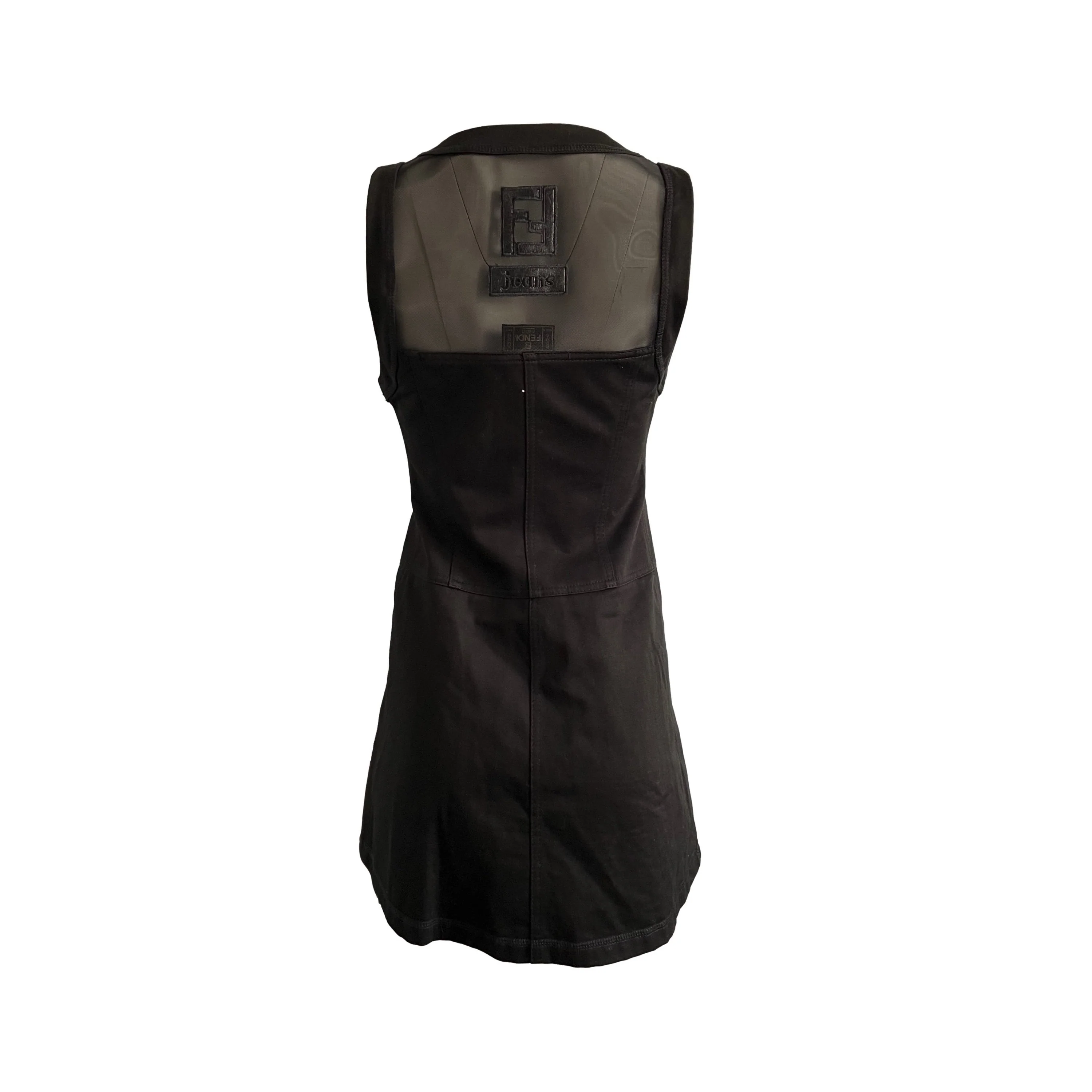Fendi Black Logo Cut Out Dress - Image 2