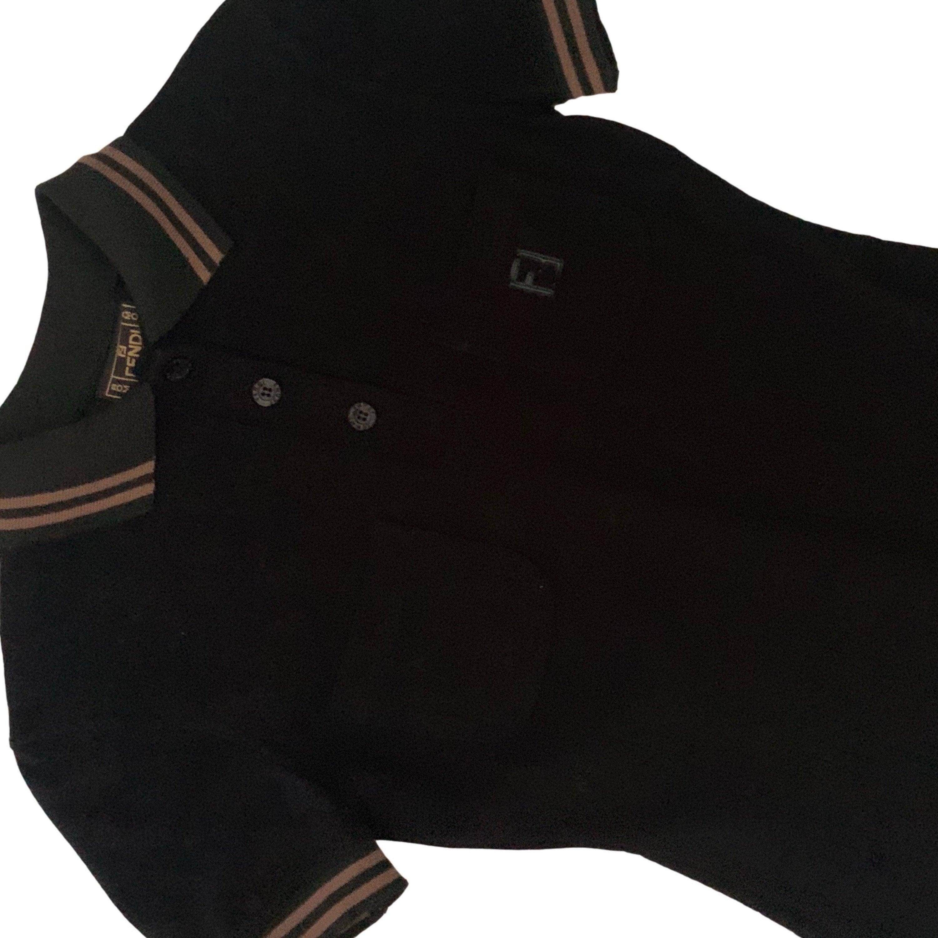 Fendi Black Logo Ringer Polo Dress - Image 3