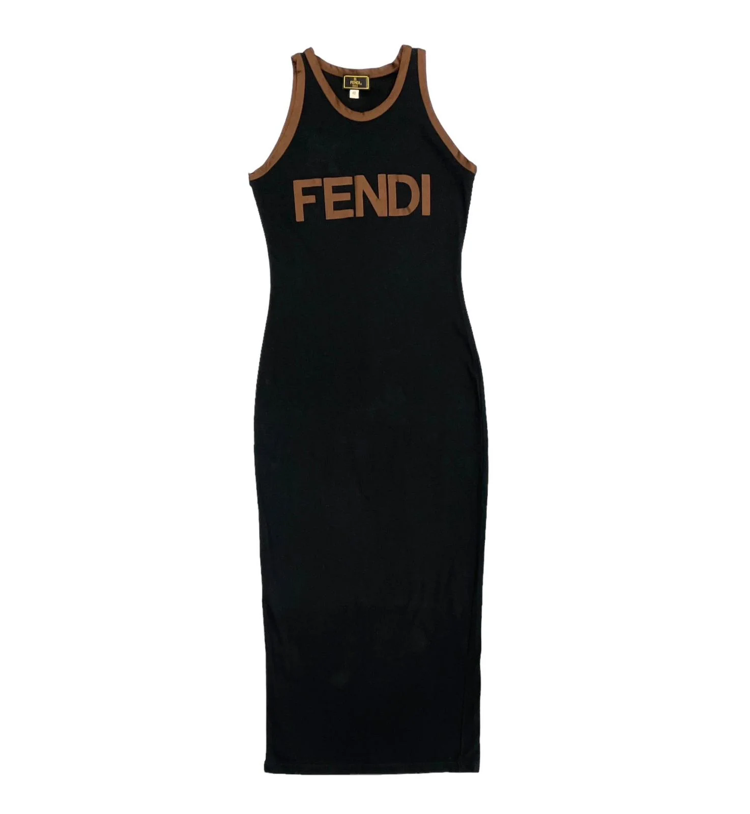 Fendi Black Logo Tank Dress