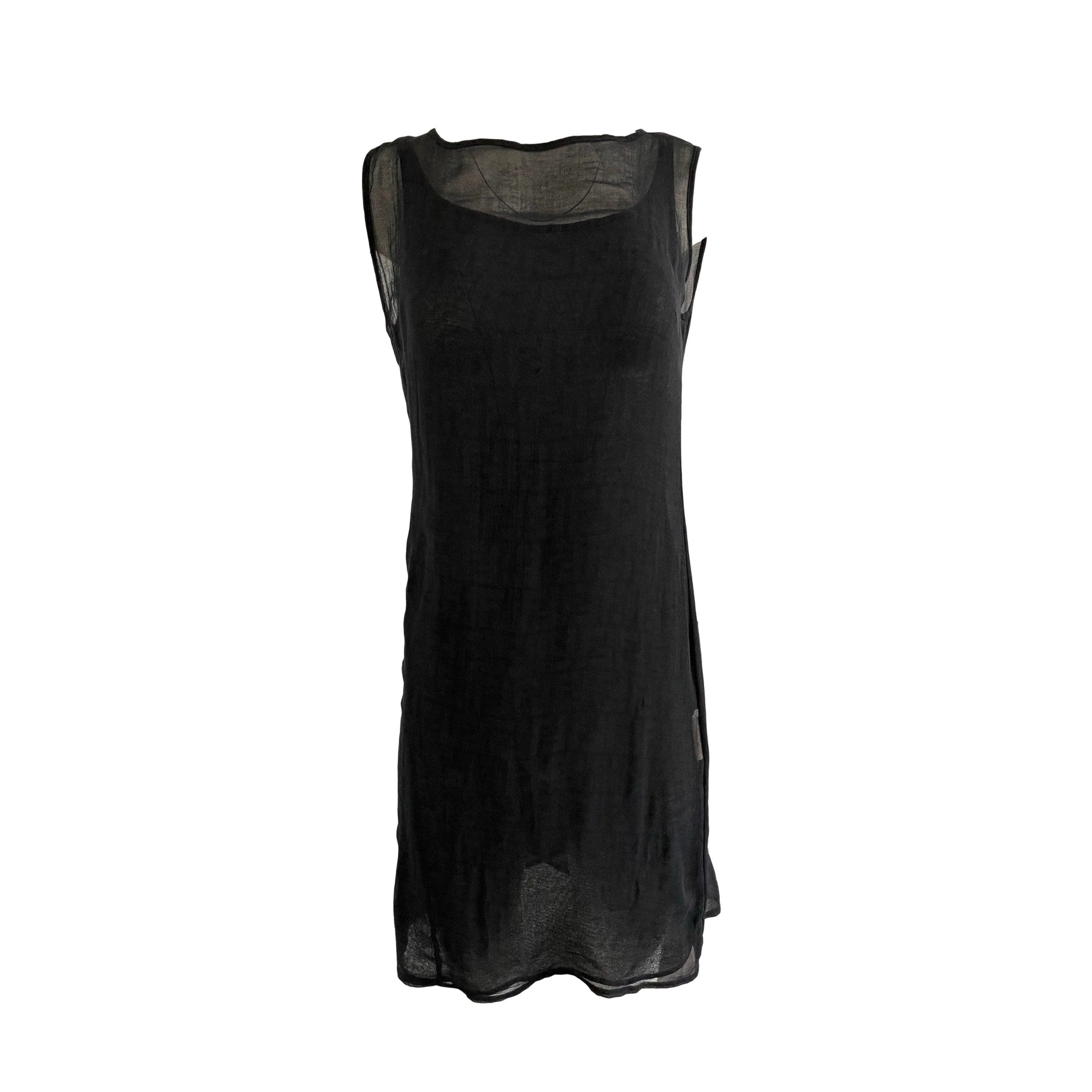 Fendi Black Monogram Sheer Layered Dress