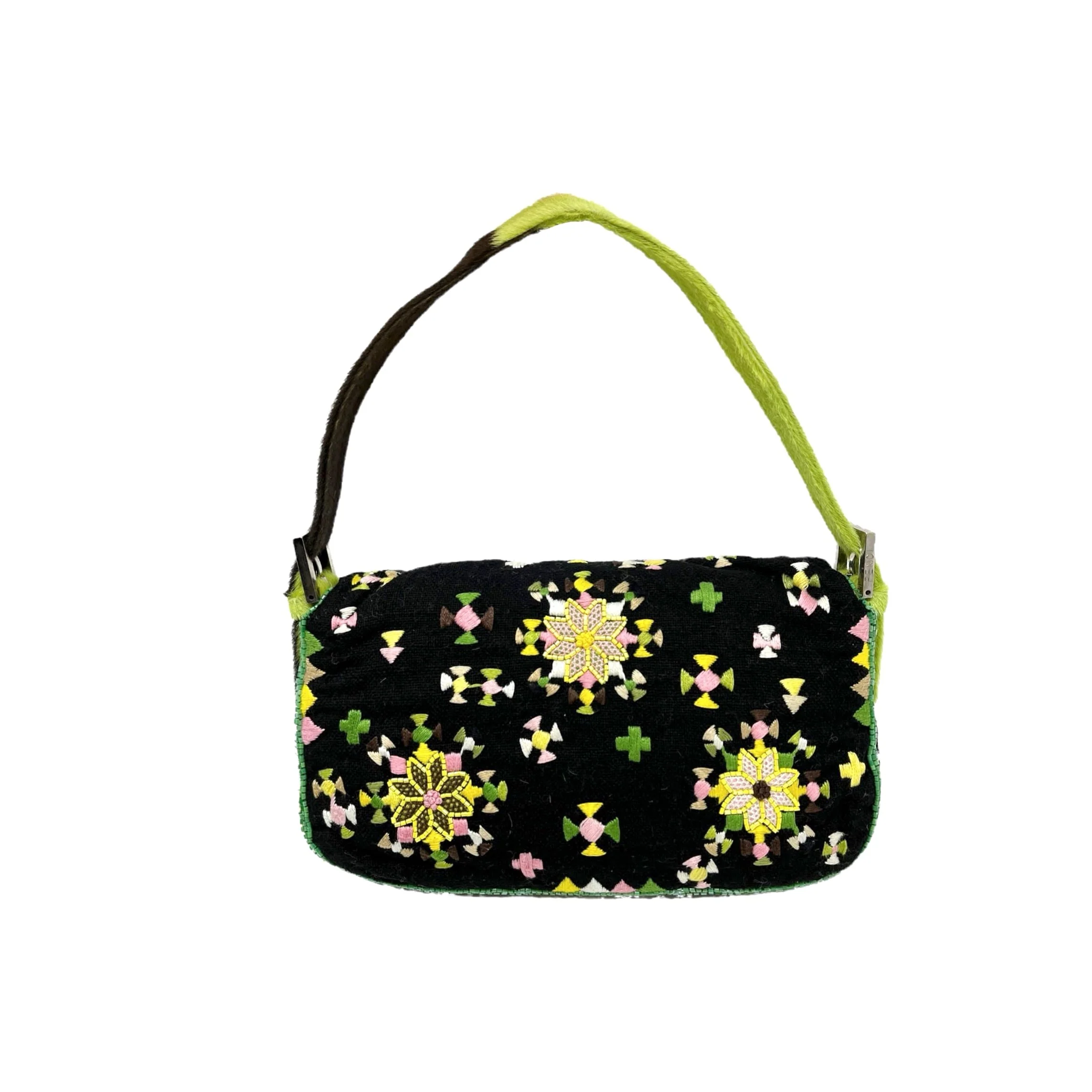 Fendi Black Multicolor Beaded Baguette - Image 2