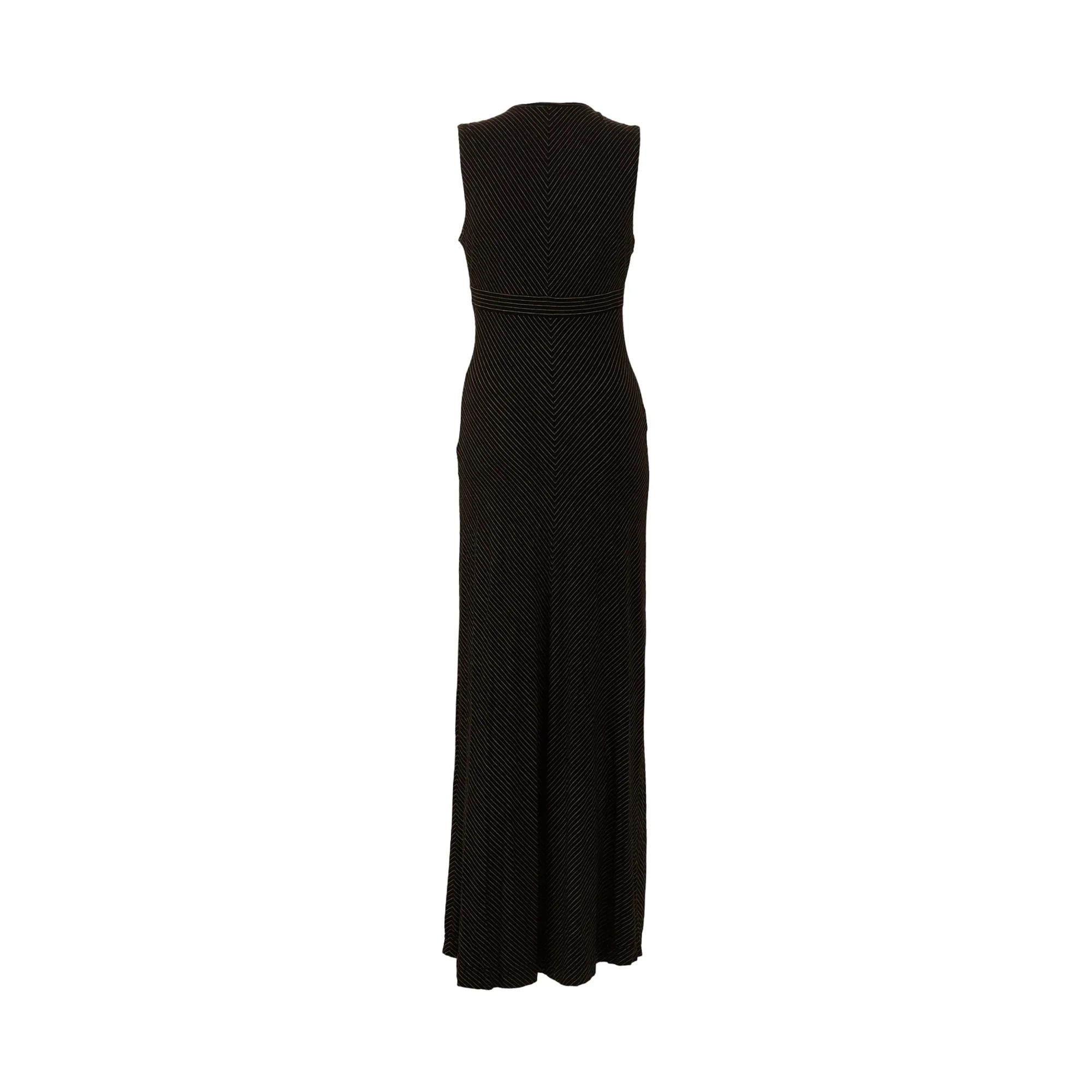 Fendi Black Pinstripe Logo Dress - Image 2