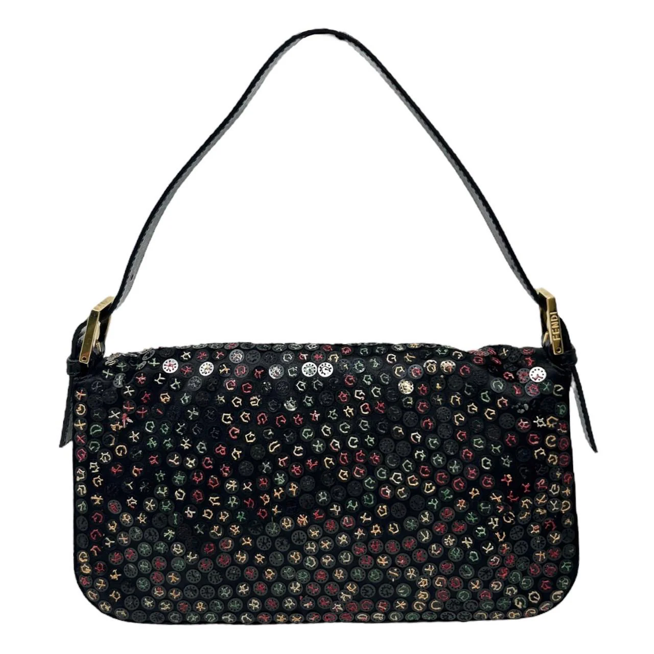 Fendi Black Sequin Baguette - Image 2