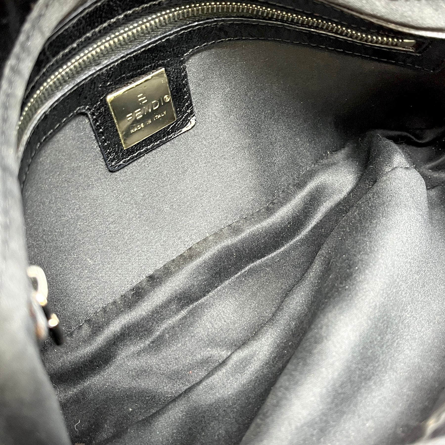 Fendi Black Sequin Baguette Bag - Image 3